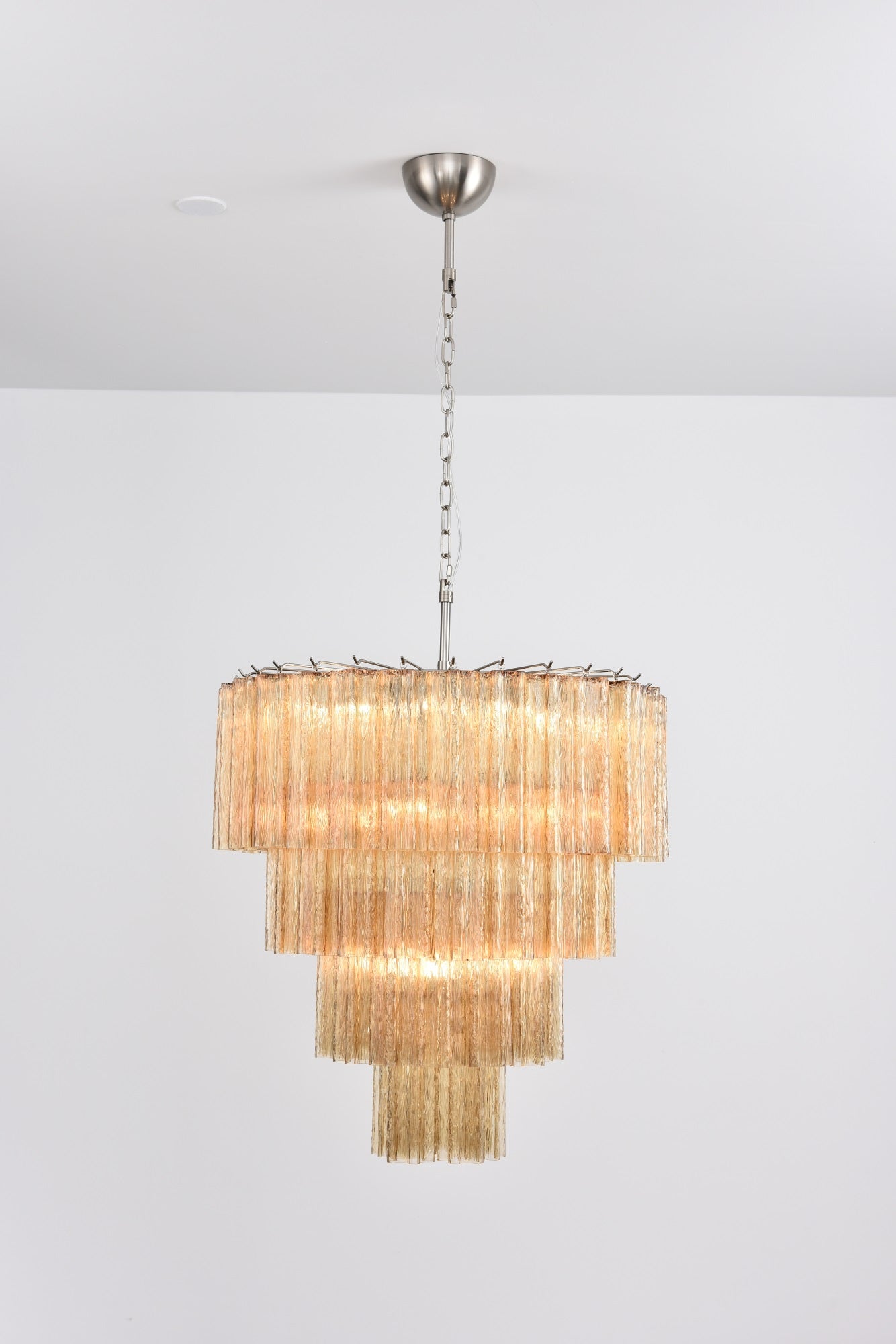 Aurora Chandelier Cascade Layered Glass Elegant Vintage - Letslighting