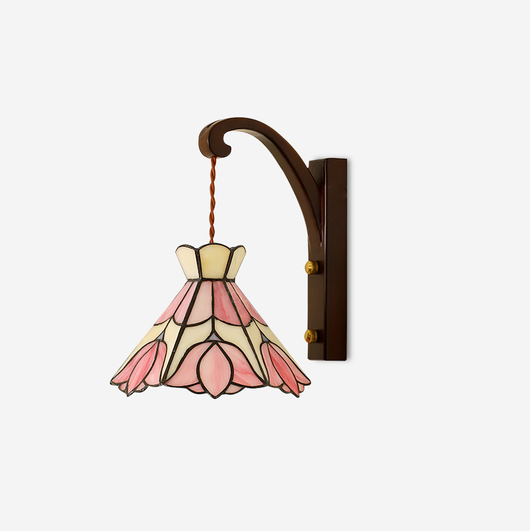 Velvet Applique Murale Vintage Abat-jour Verre Rose - Neutralighting