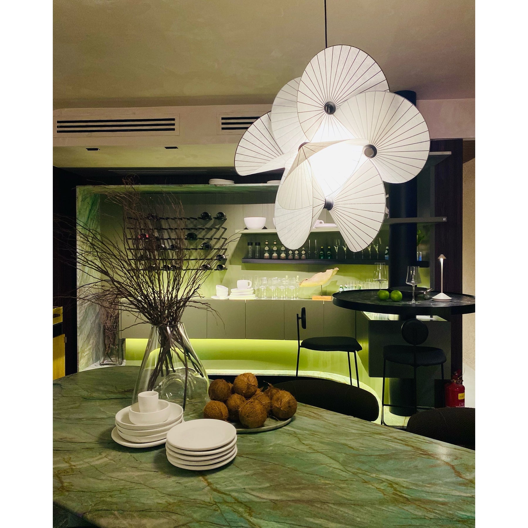 Zerinarae Individual Creativity Metal Fabric Pendant Light - Lamp Copper