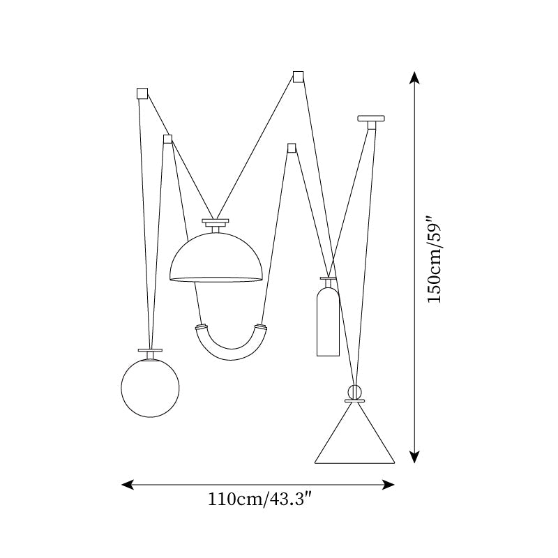 Covine Suspension réglable multi-formes - Neutralighting