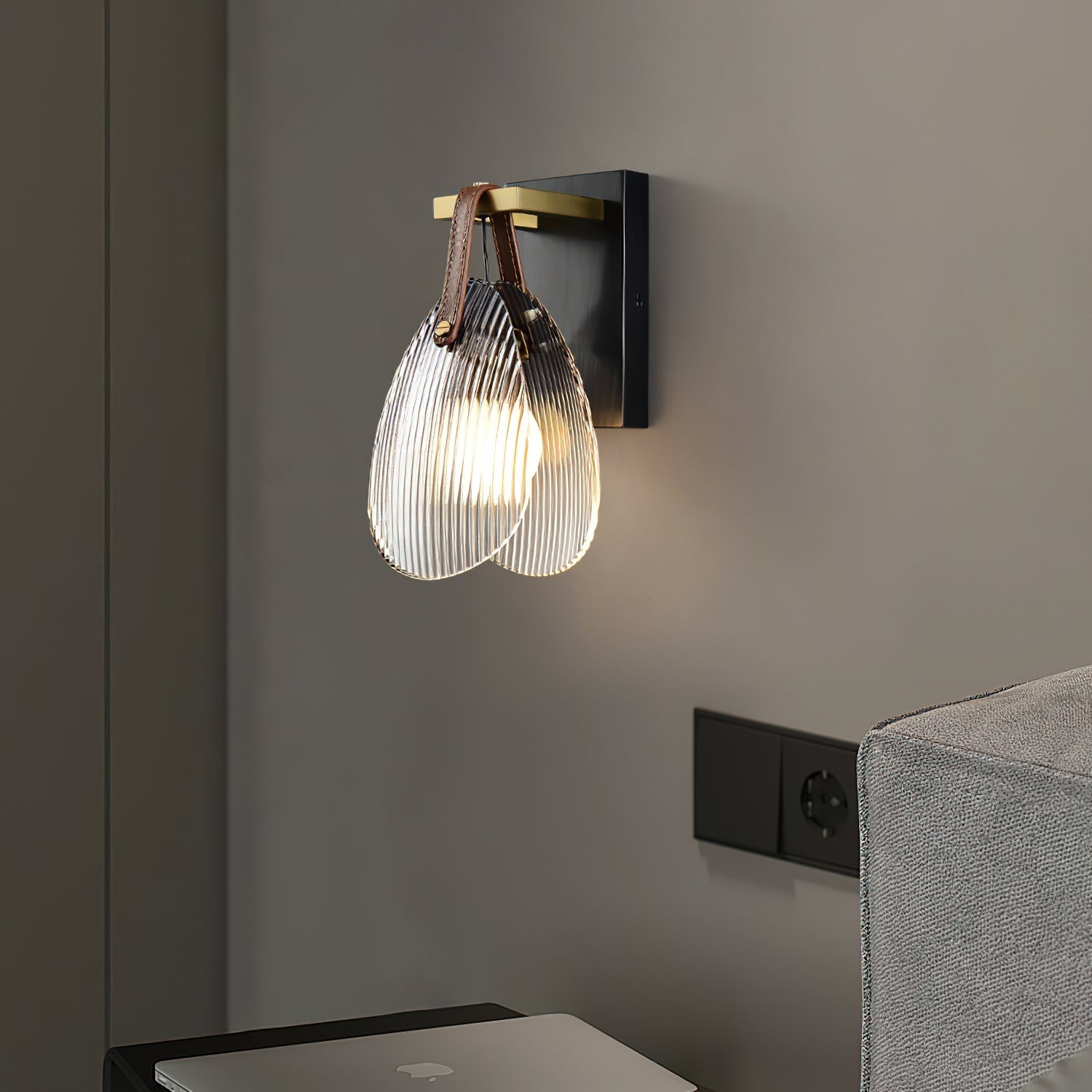 Zaphais Individual Creativity Metal Glass Wall Lamp - Lamp Copper