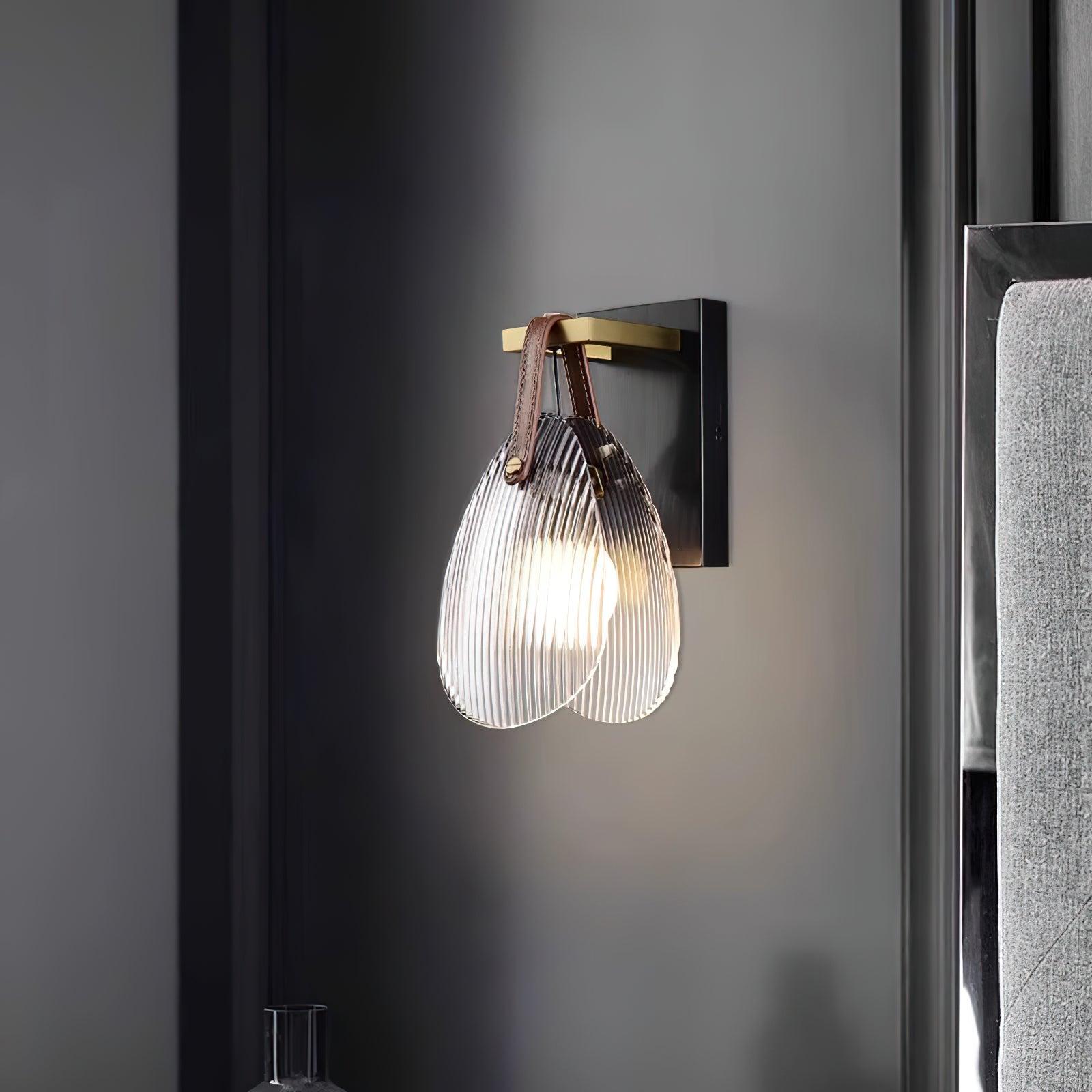 Zaphais Individual Creativity Metal Glass Wall Lamp - Lamp Copper
