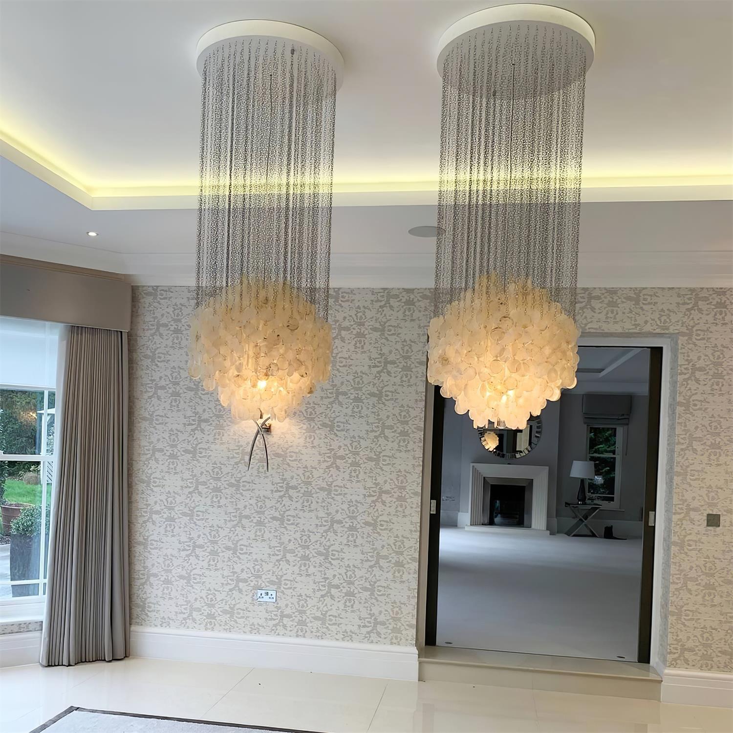 Idoris Postmodern Luxury Waterfall Metal Chandelier - Lamp Copper