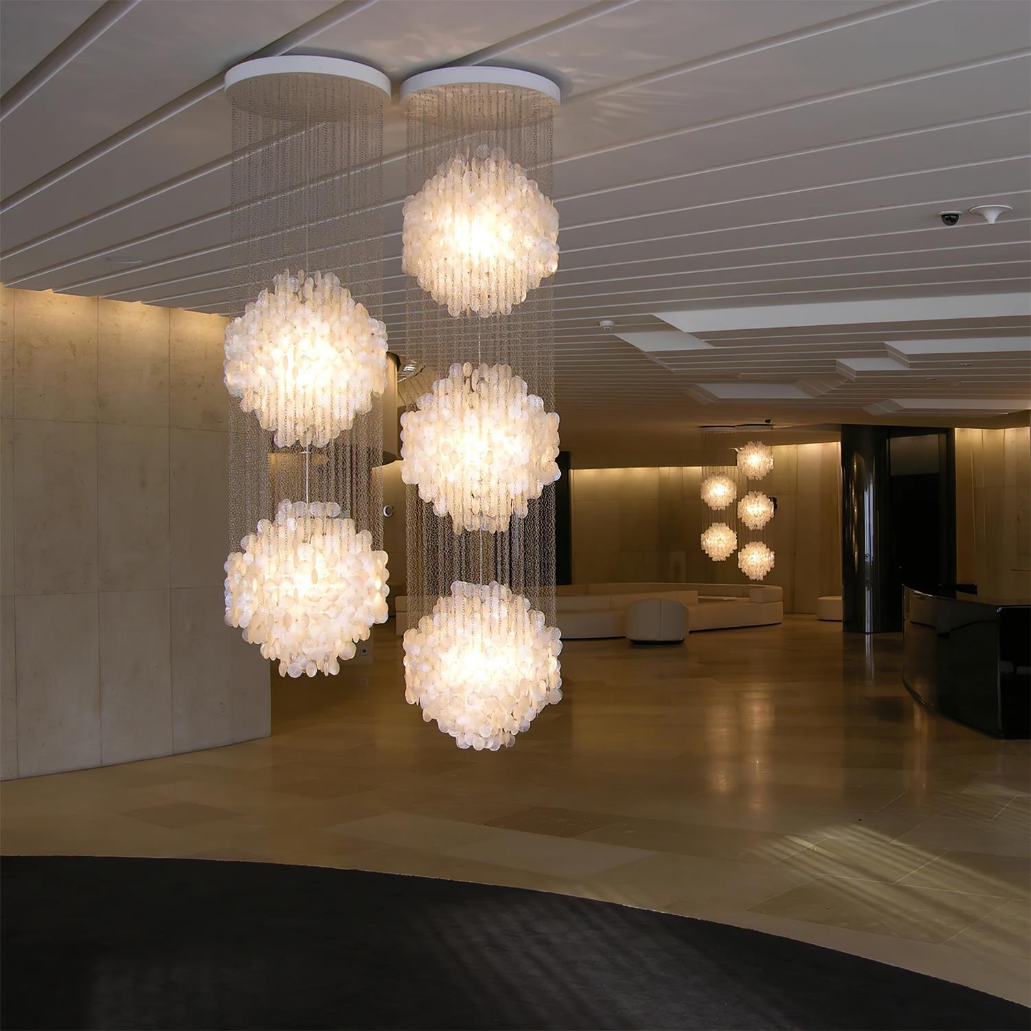Idoris Postmodern Luxury Waterfall Metal Chandelier - Lamp Copper
