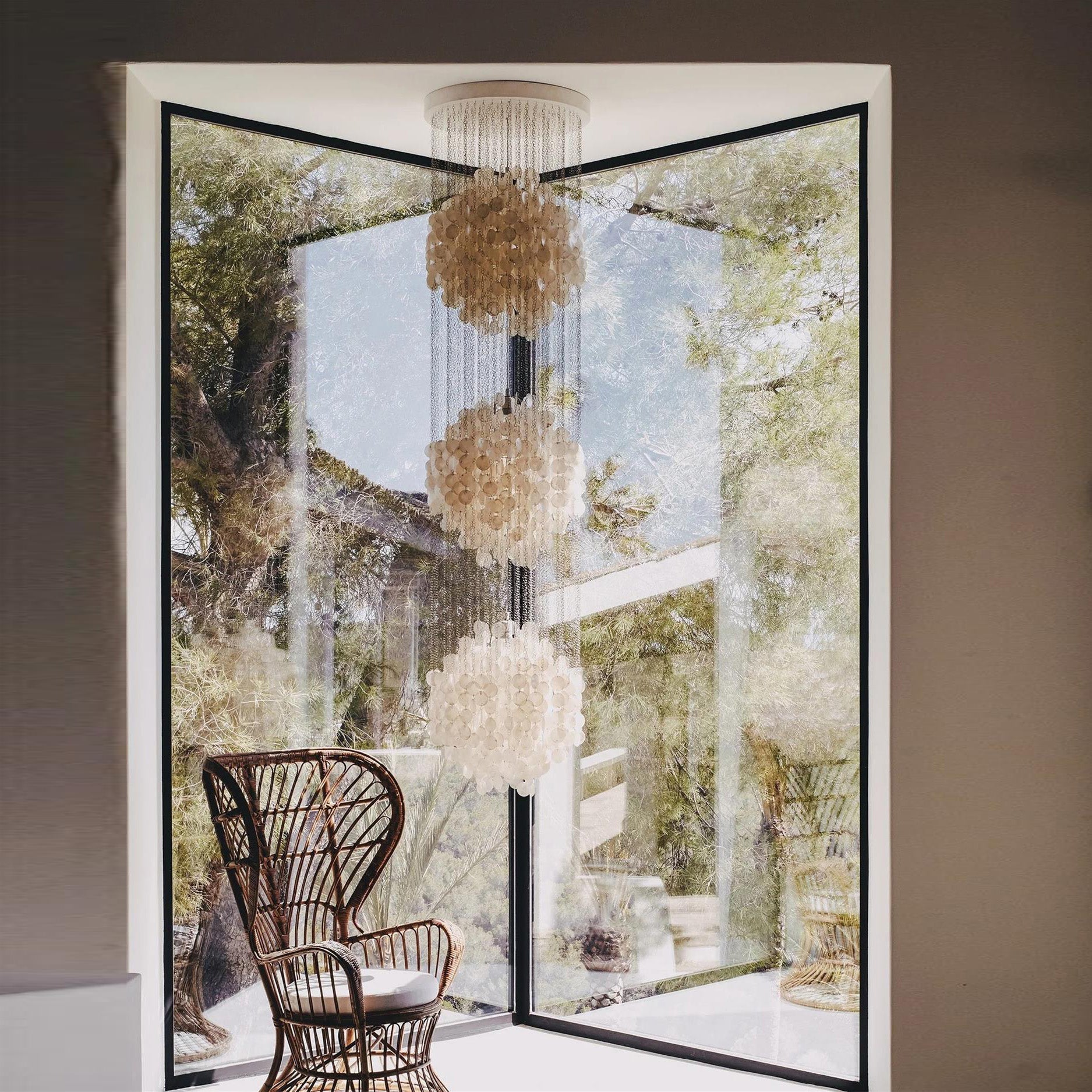 Idoris Postmodern Luxury Waterfall Metal Chandelier - Lamp Copper