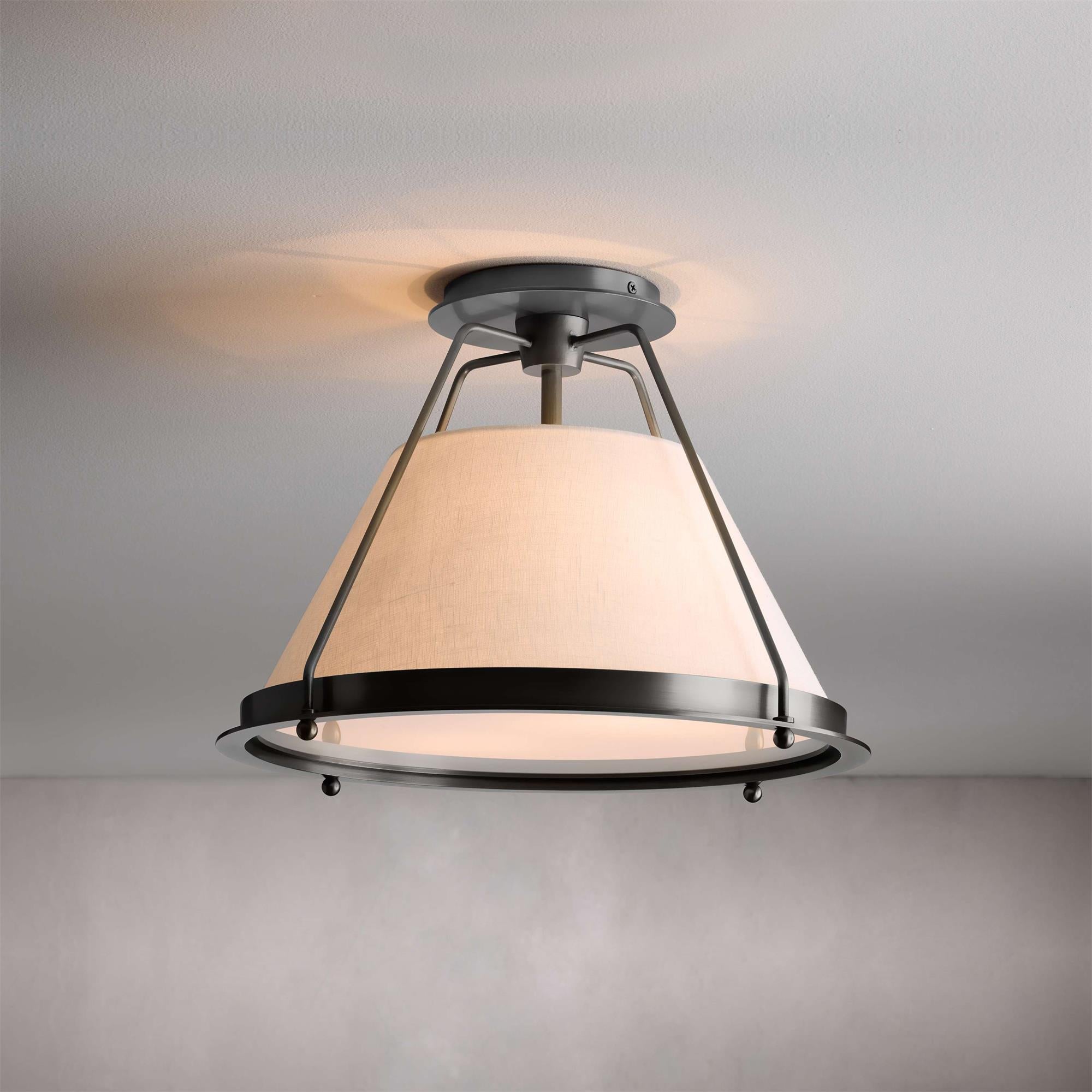 Ardennes Plafonnier en Tissu Style Industriel Vintage - Neutralighting