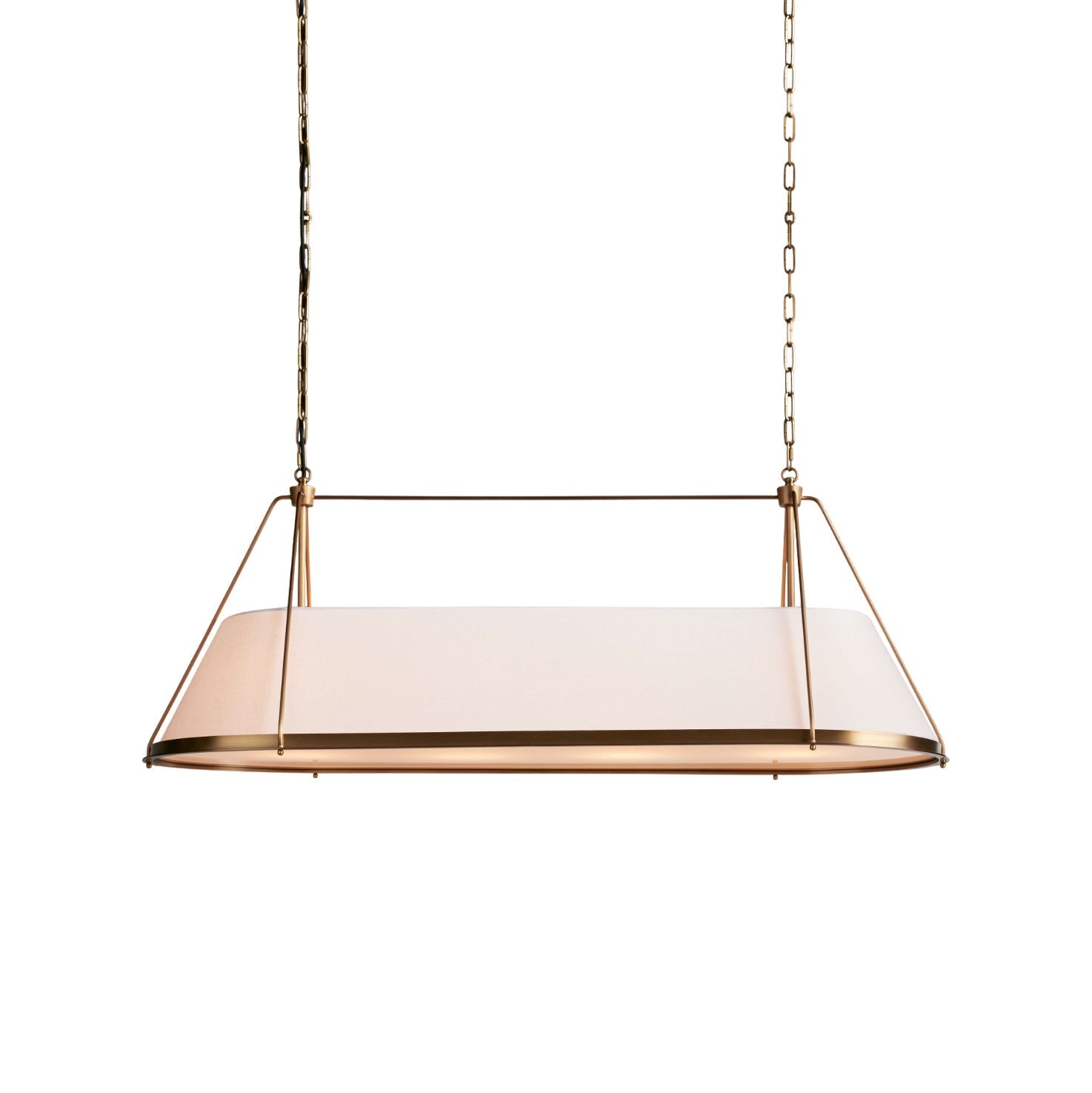 Lysilara Vintage Industrial Linear Fabric Chandelier - Lamp Copper