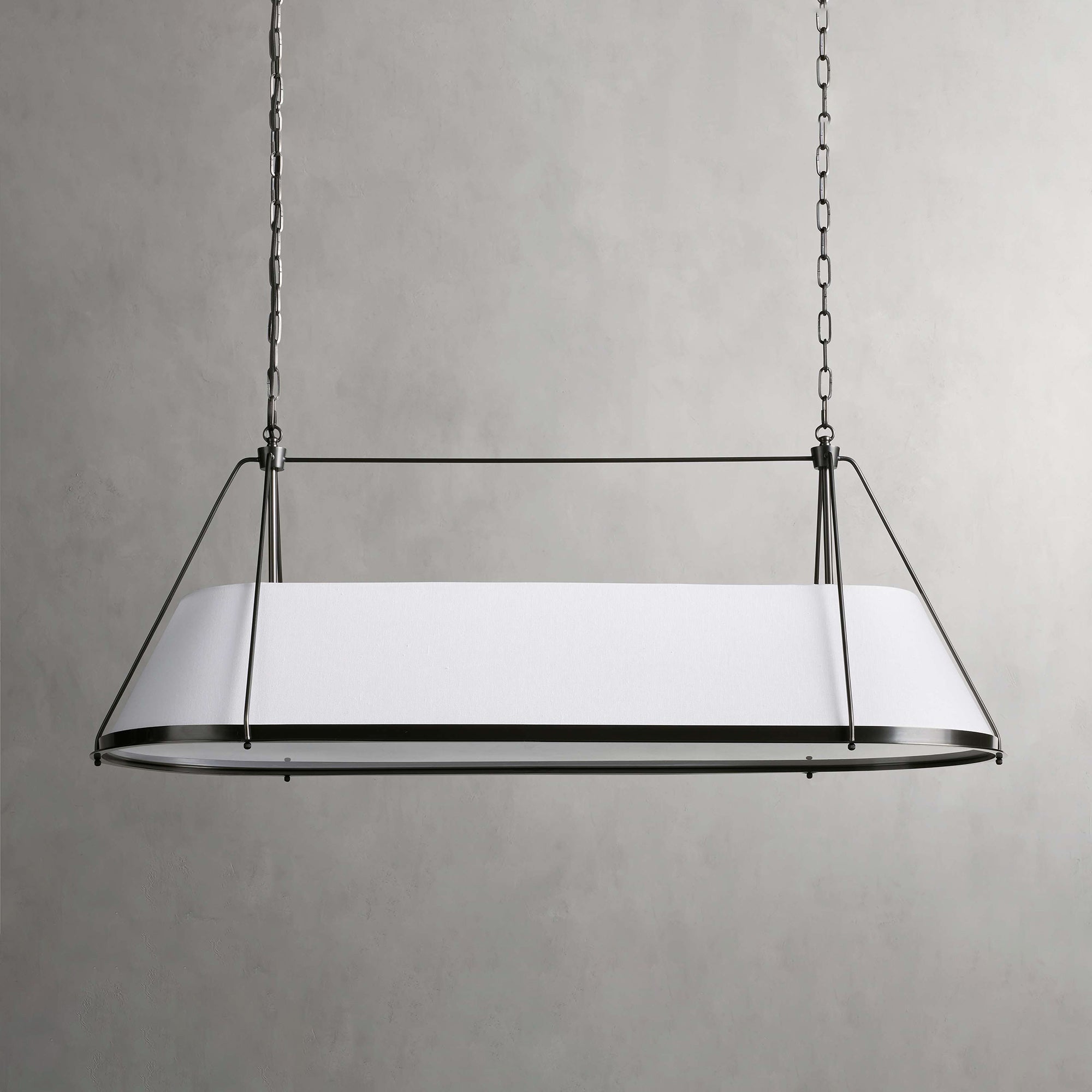 Lysilara Vintage Industrial Linear Fabric Chandelier - Lamp Copper