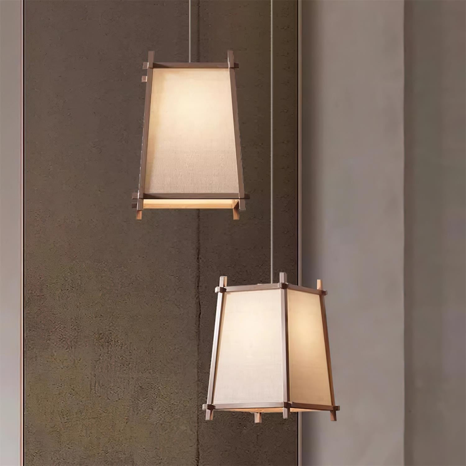Calira Pendant Light Fabric Geometric - Letslighting