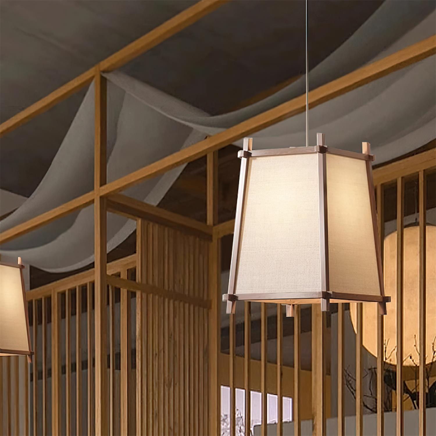 Calira Pendant Light Fabric Geometric - Letslighting