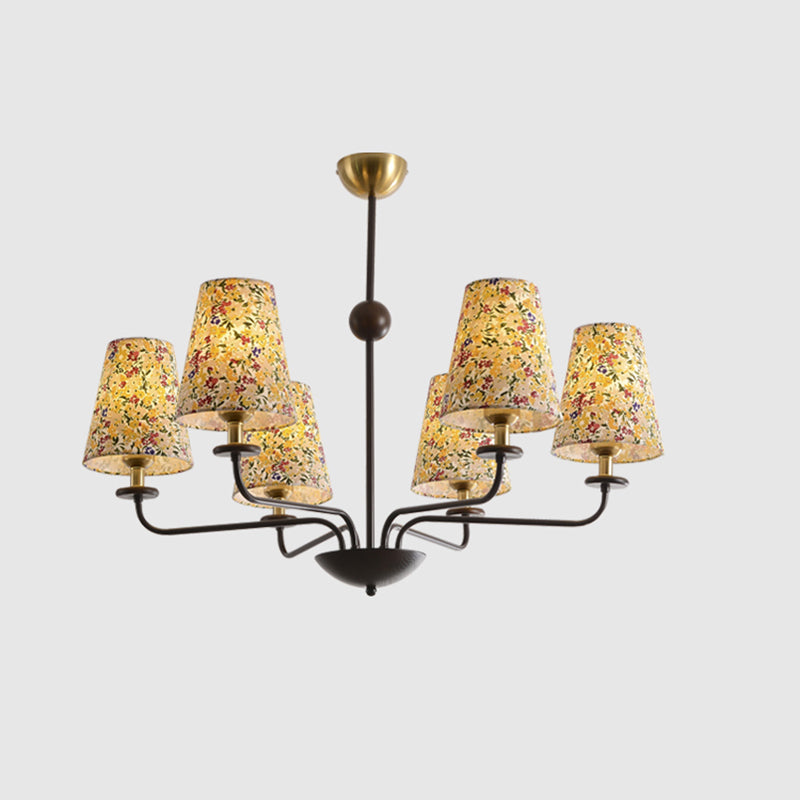 Aurmaren Vintage Industrial Fabric Chandelier - Lamp Copper