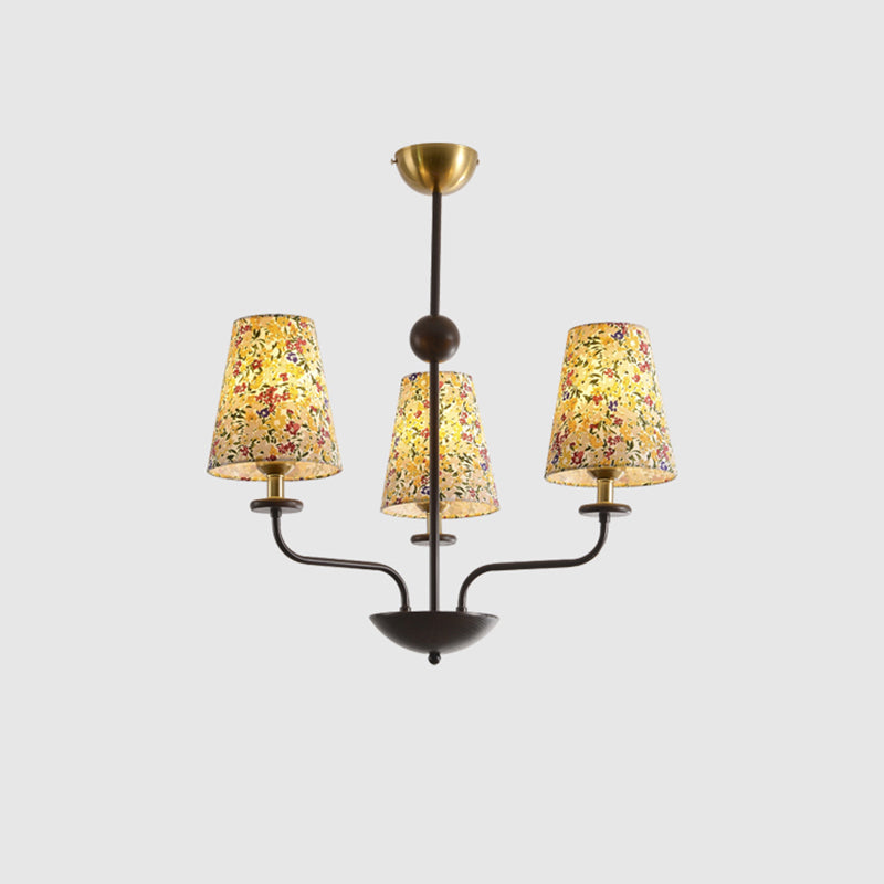 Aurmaren Vintage Industrial Fabric Chandelier - Lamp Copper