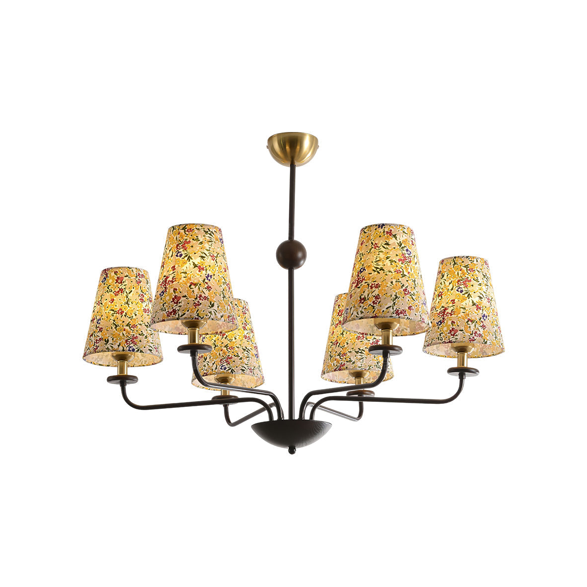 Aurmaren Vintage Industrial Fabric Chandelier - Lamp Copper
