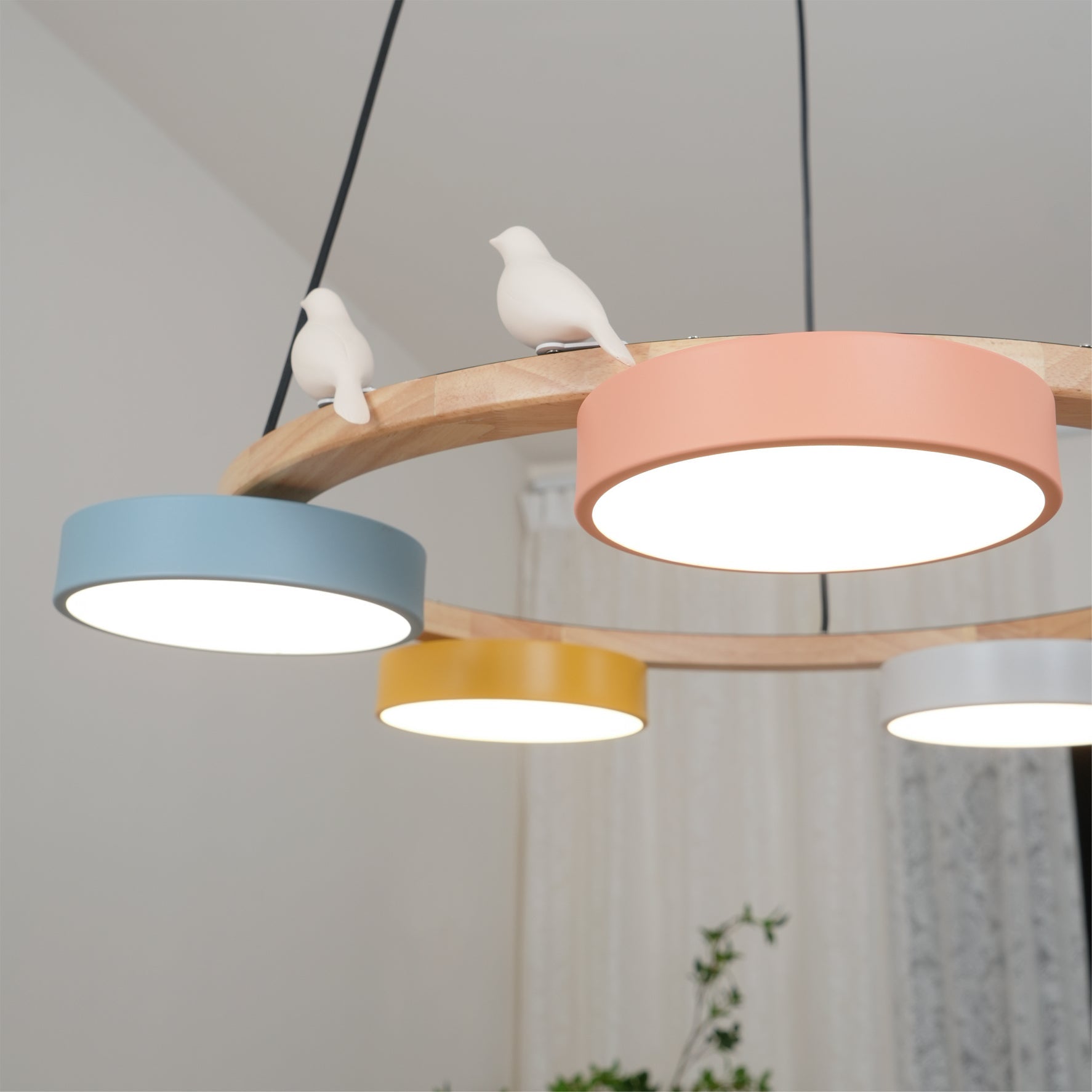 Cliff Lustre Rond avec Oiseau - Neutralighting