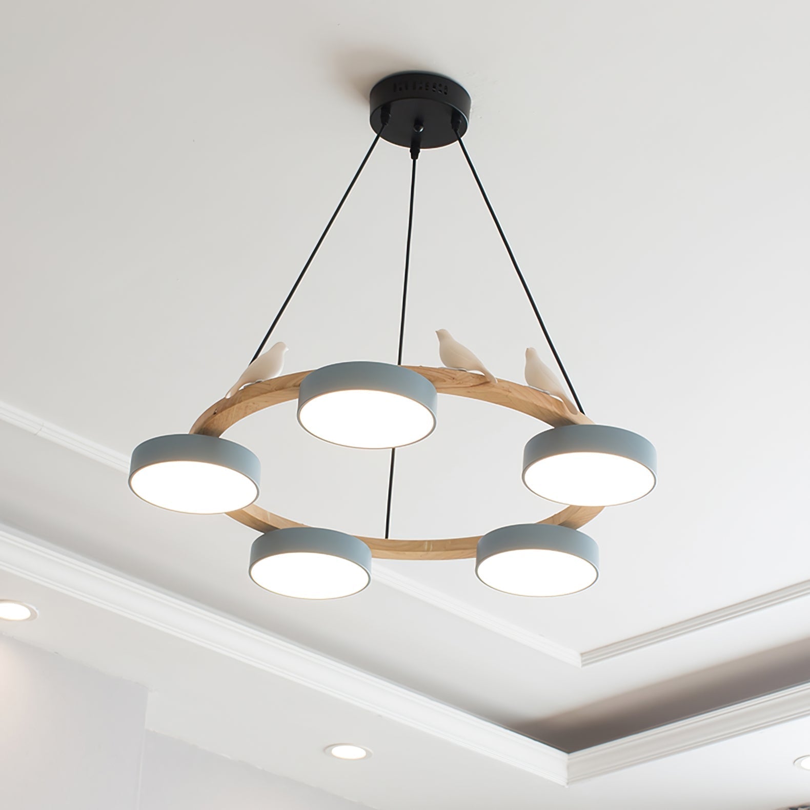 Cliff Lustre Rond avec Oiseau - Neutralighting