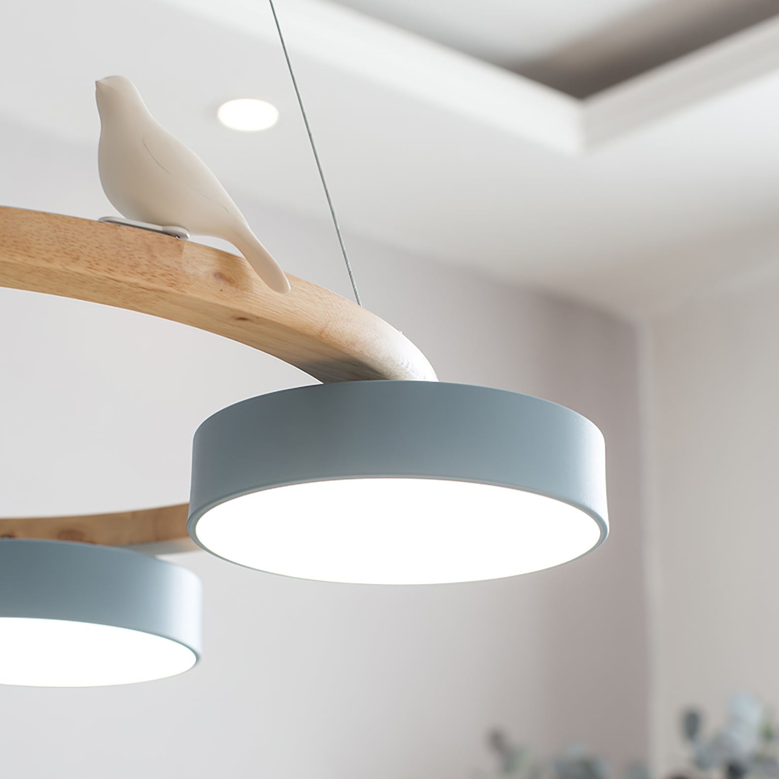 Cliff Lustre Rond avec Oiseau - Neutralighting