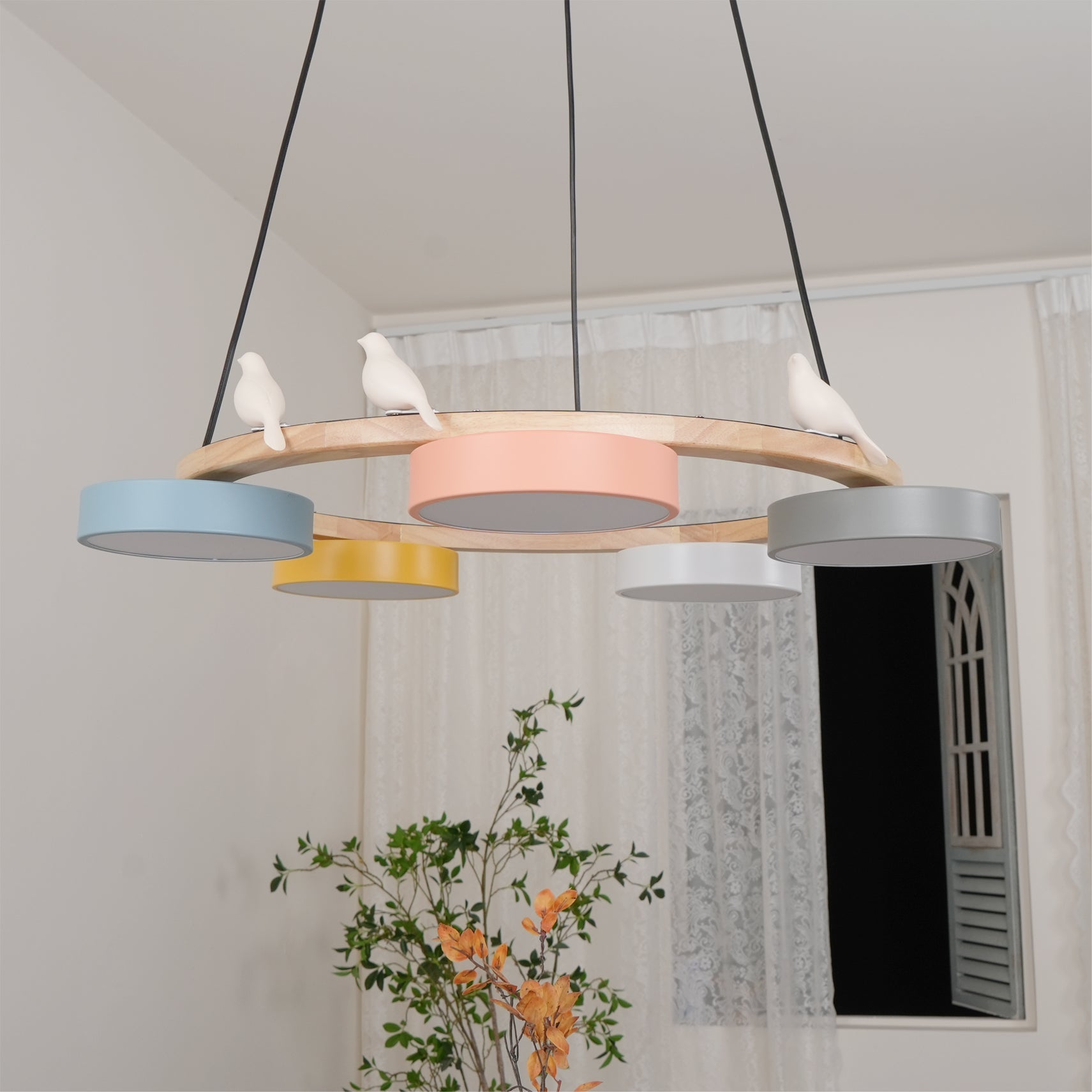 Cliff Lustre Rond avec Oiseau - Neutralighting
