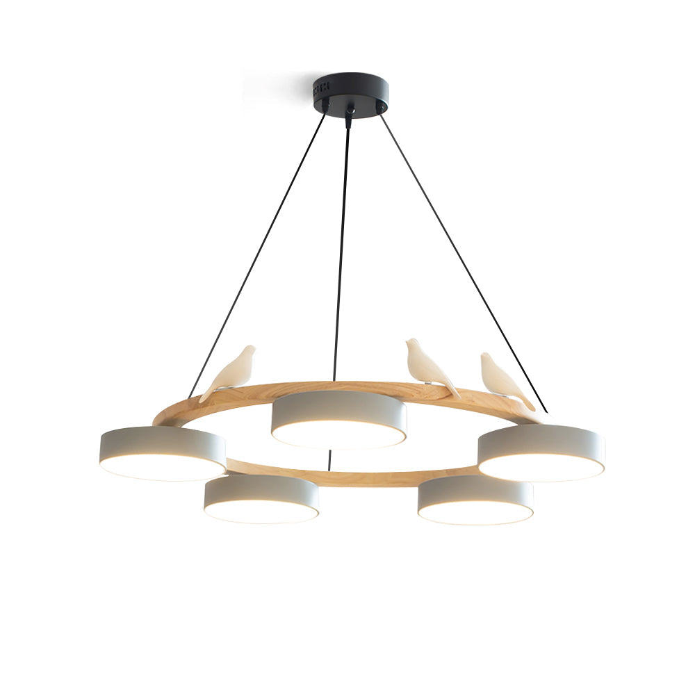 Cliff Lustre Rond avec Oiseau - Neutralighting