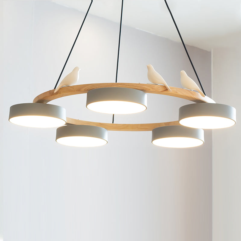 Cliff Lustre Rond avec Oiseau - Neutralighting