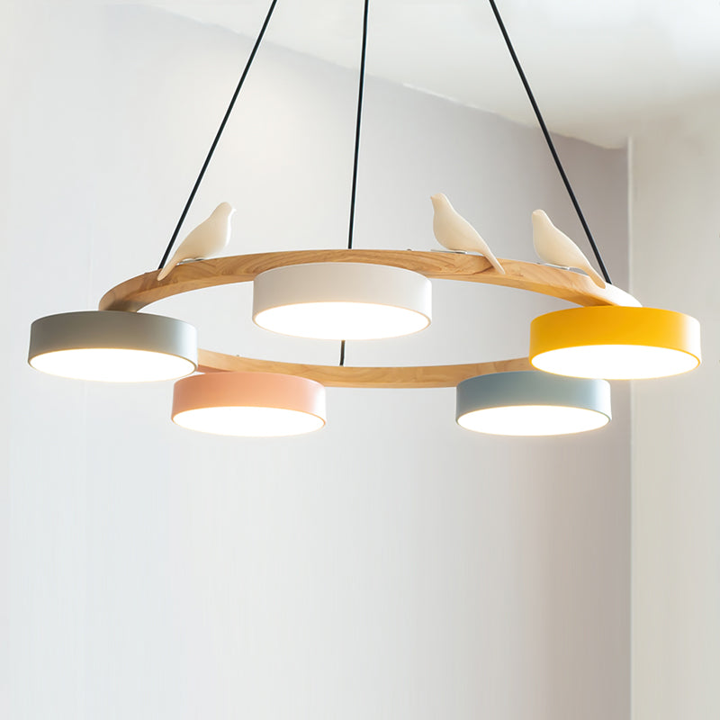 Cliff Lustre Rond avec Oiseau - Neutralighting