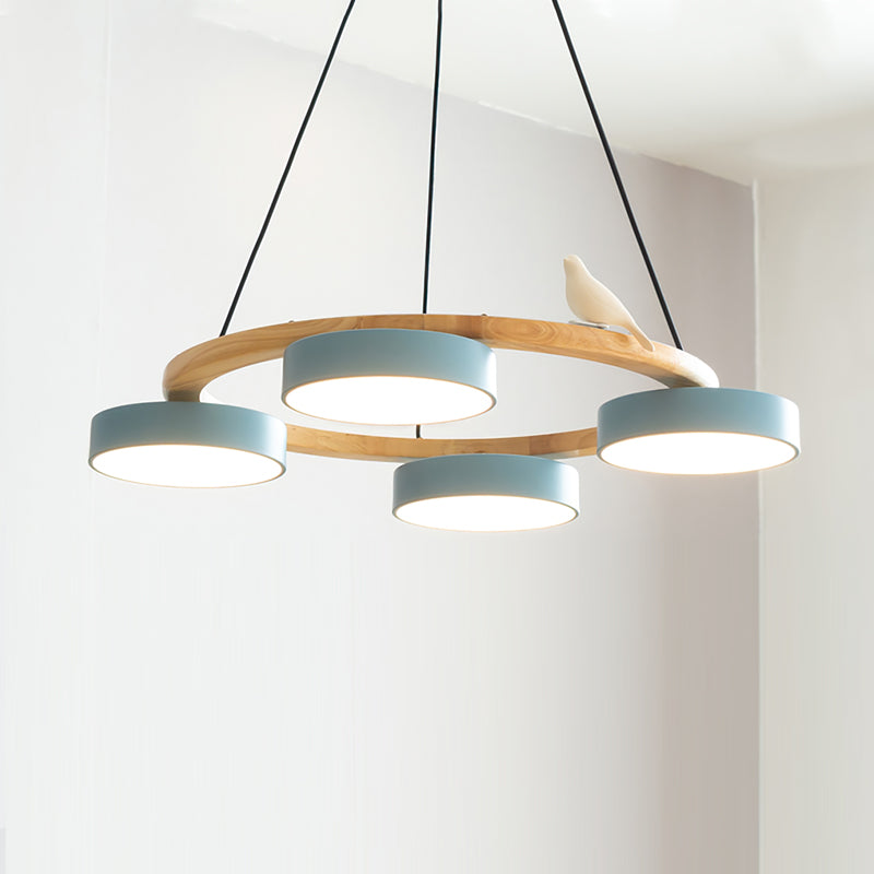 Cliff Lustre Rond avec Oiseau - Neutralighting