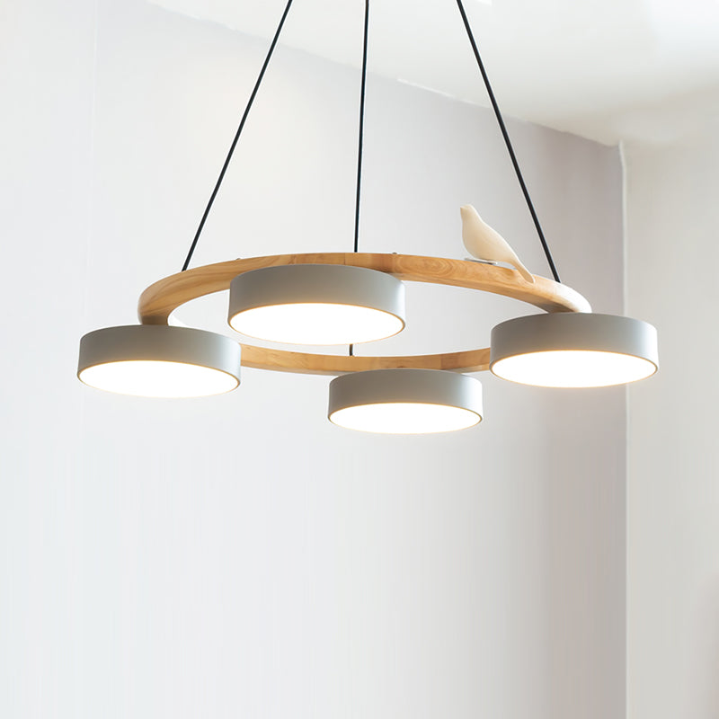 Cliff Lustre Rond avec Oiseau - Neutralighting