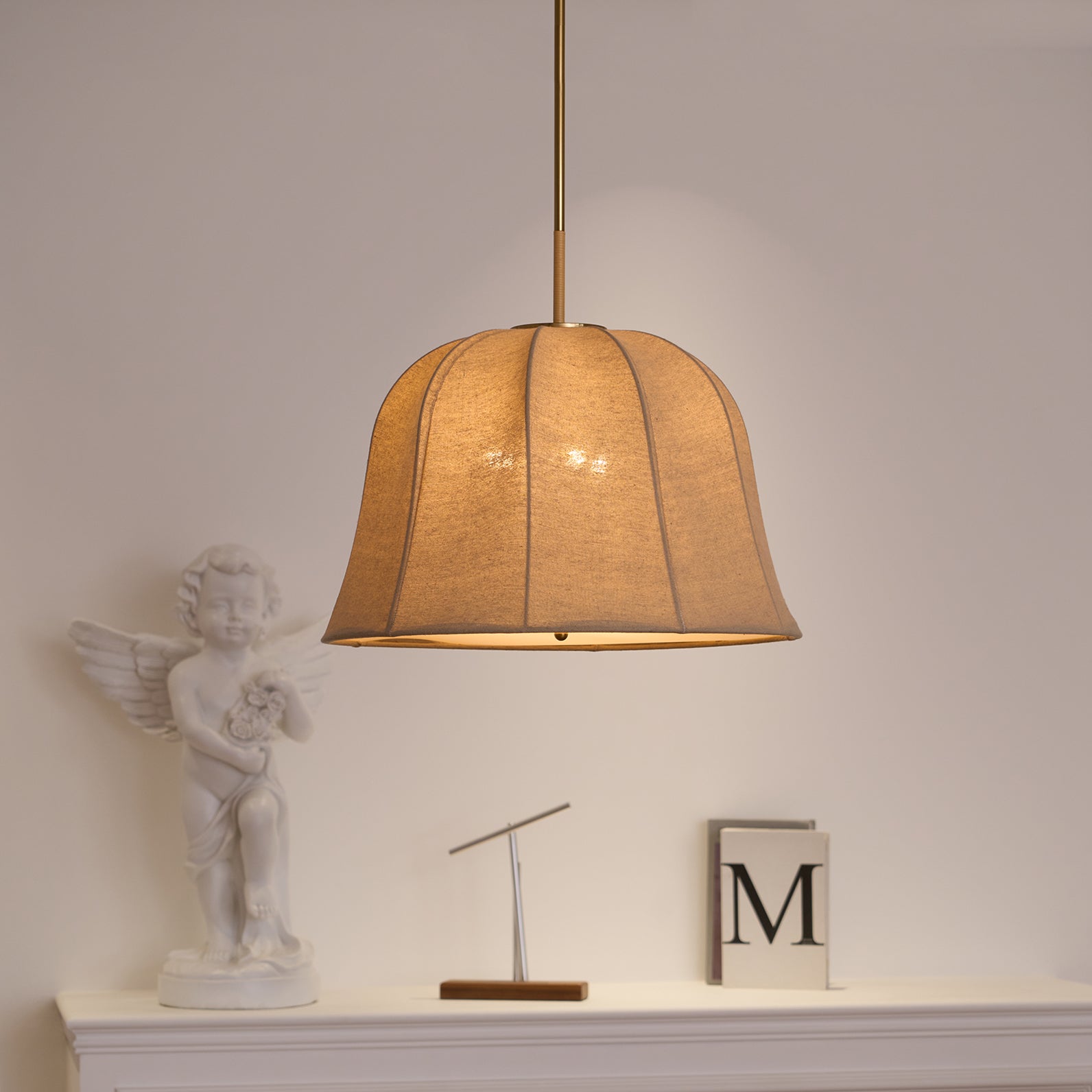 Tala Suspension Cloche en Tissu à Rayures - Neutralighting