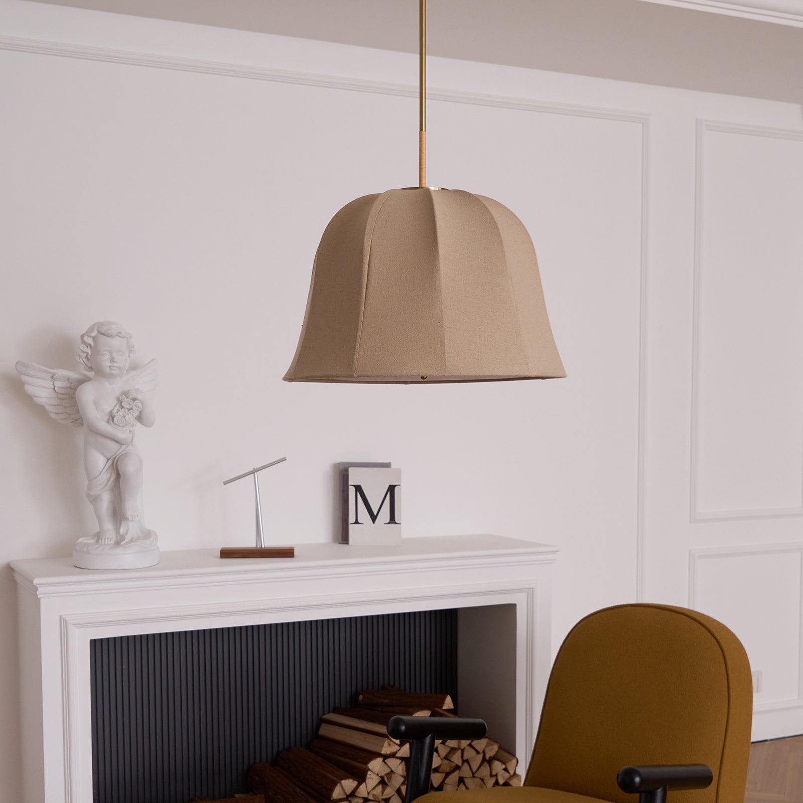 Tala Suspension Cloche en Tissu à Rayures - Neutralighting