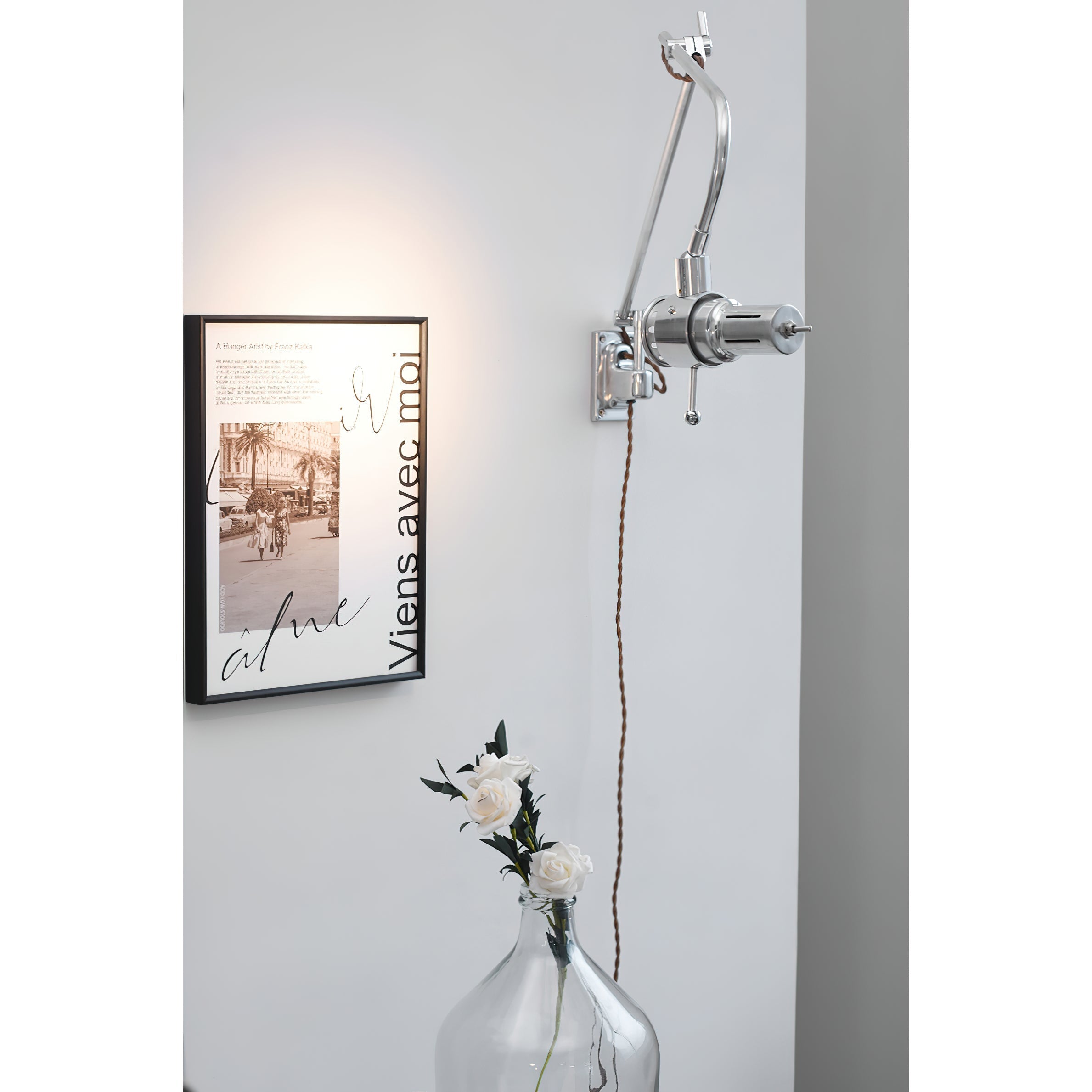 Ersolis Vintage Industrial Swing Arm Metal Sconce Wall Lamp - Lamp Copper