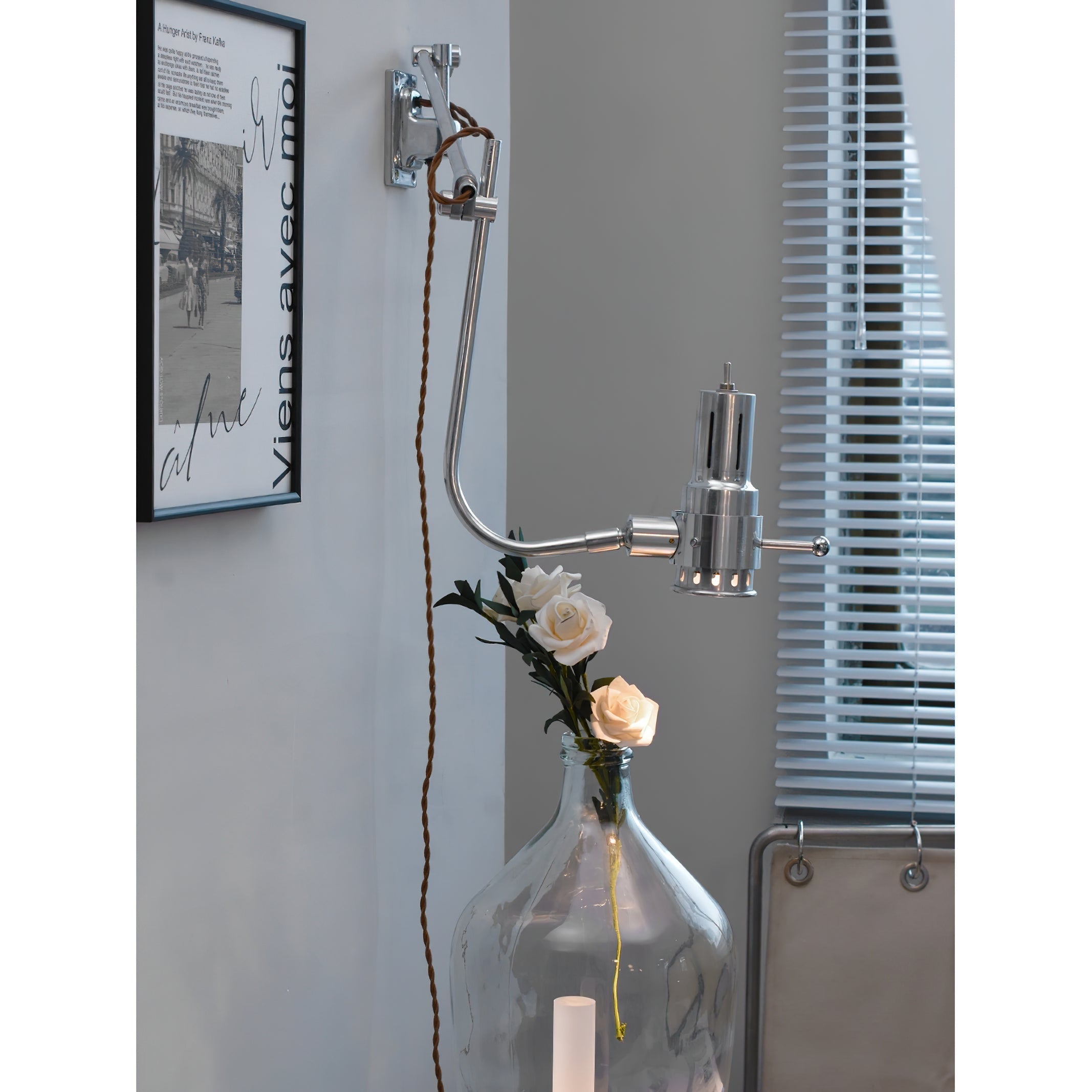 Ersolis Vintage Industrial Swing Arm Metal Sconce Wall Lamp - Lamp Copper