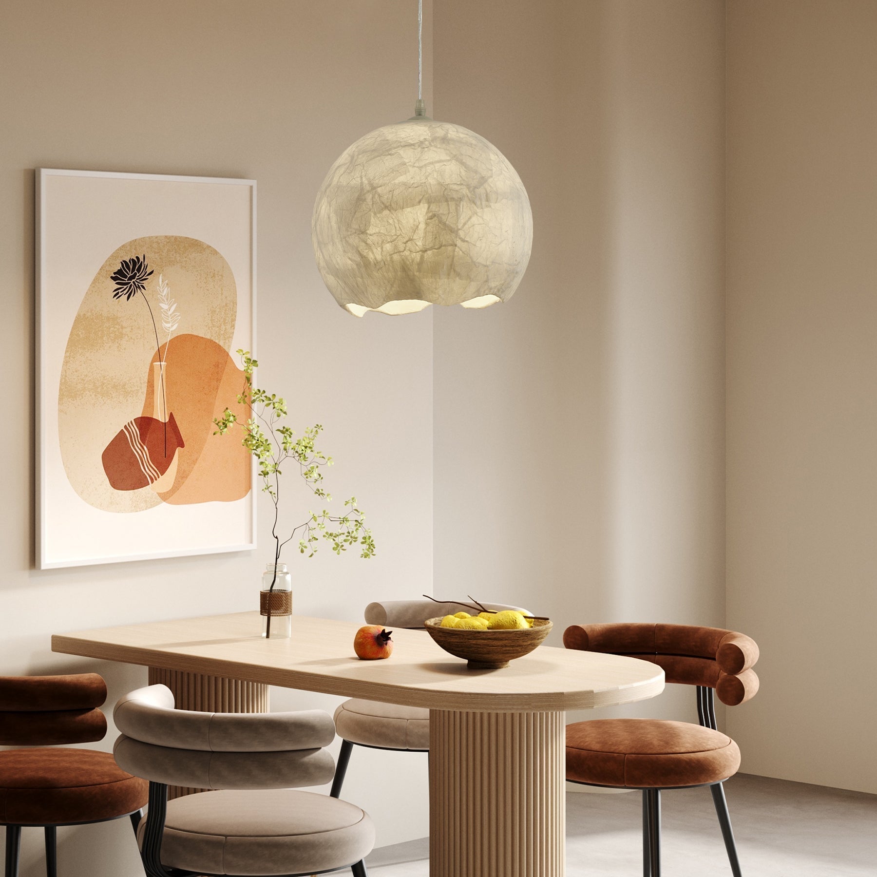 Nest Organic Silk Pendant Lamp - Blowlighting