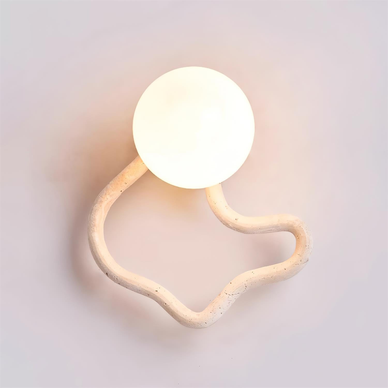 Ritta Applique Murale Mignonne Travertin Forme Ondulée - Neutralighting
