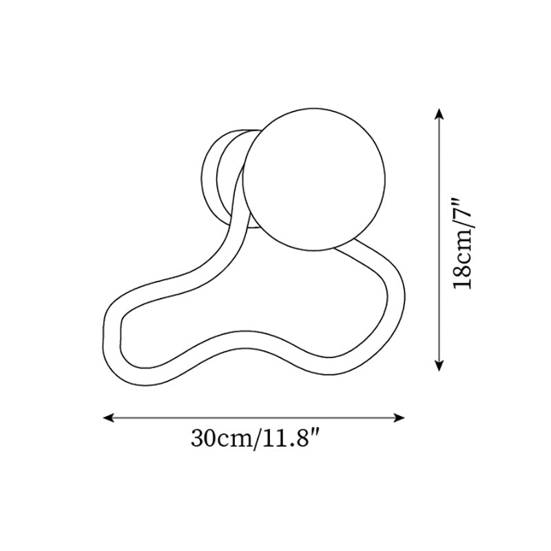 Ritta Applique Murale Mignonne Travertin Forme Ondulée - Neutralighting