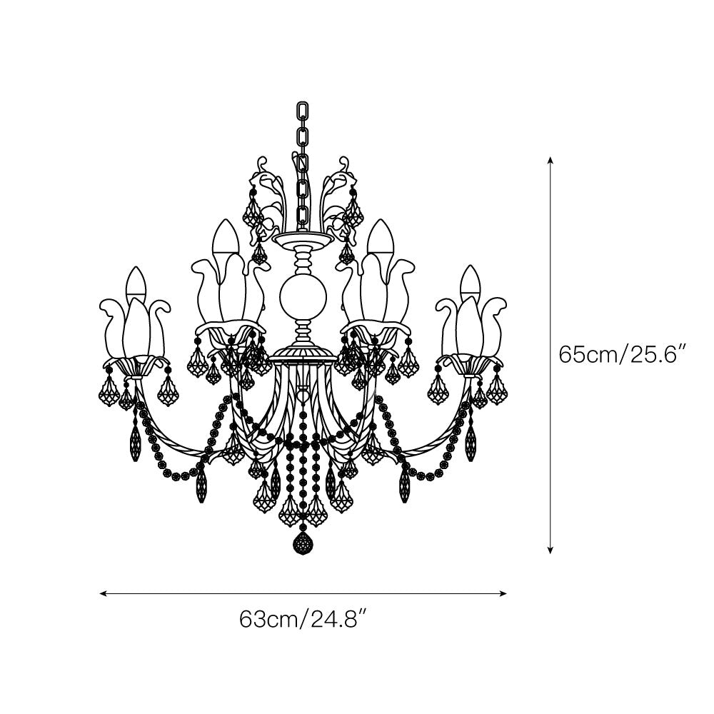 Evynyra Postmodern Luxury Brass Crystal Chandelier - Lamp Copper