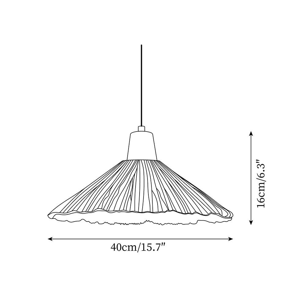 Pendant Lamp Wood Top Textured Cement Shade Grey Natural Japandi - Letslighting