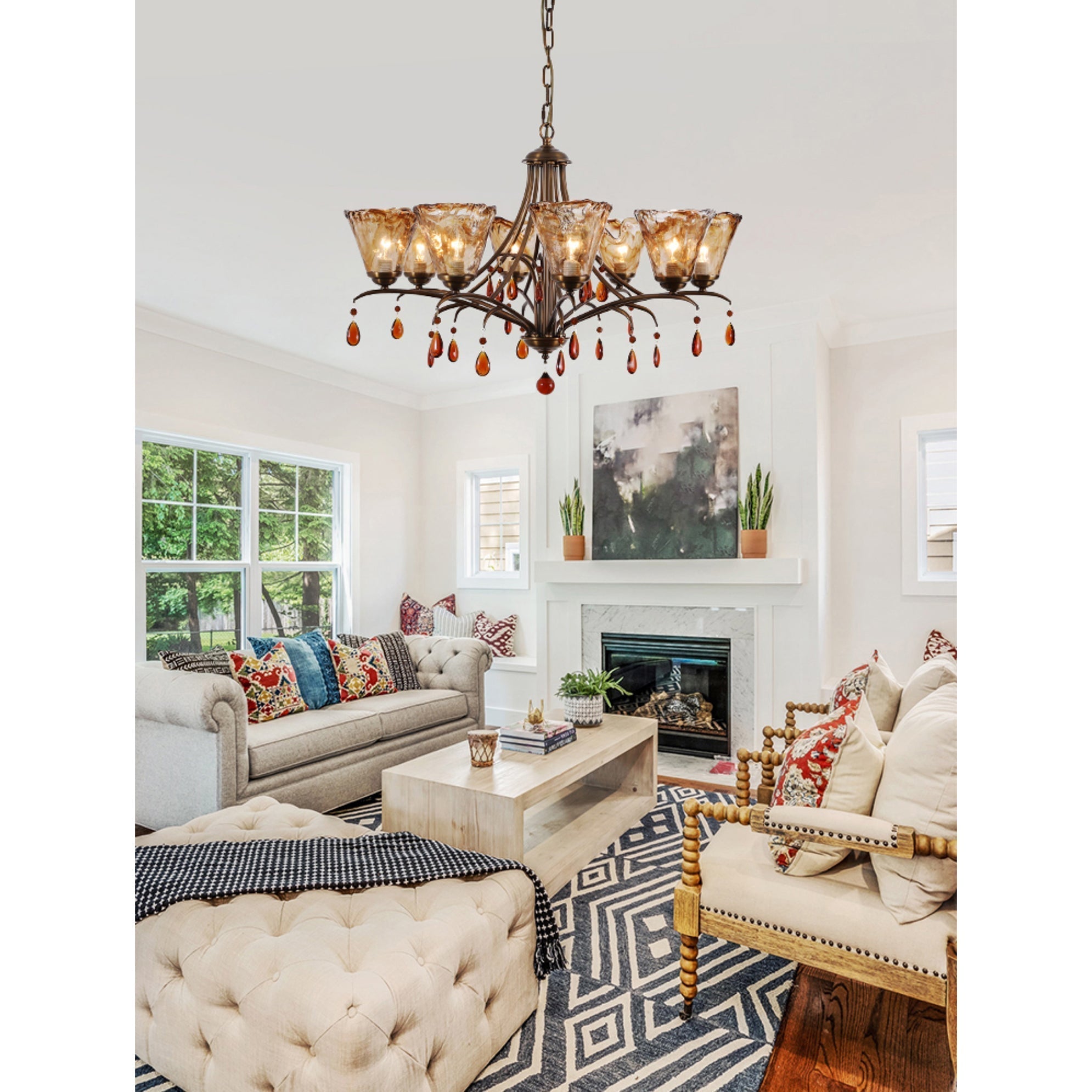 Nyshaiel Postmodern Luxury Crystal Chandelier - Lamp Copper