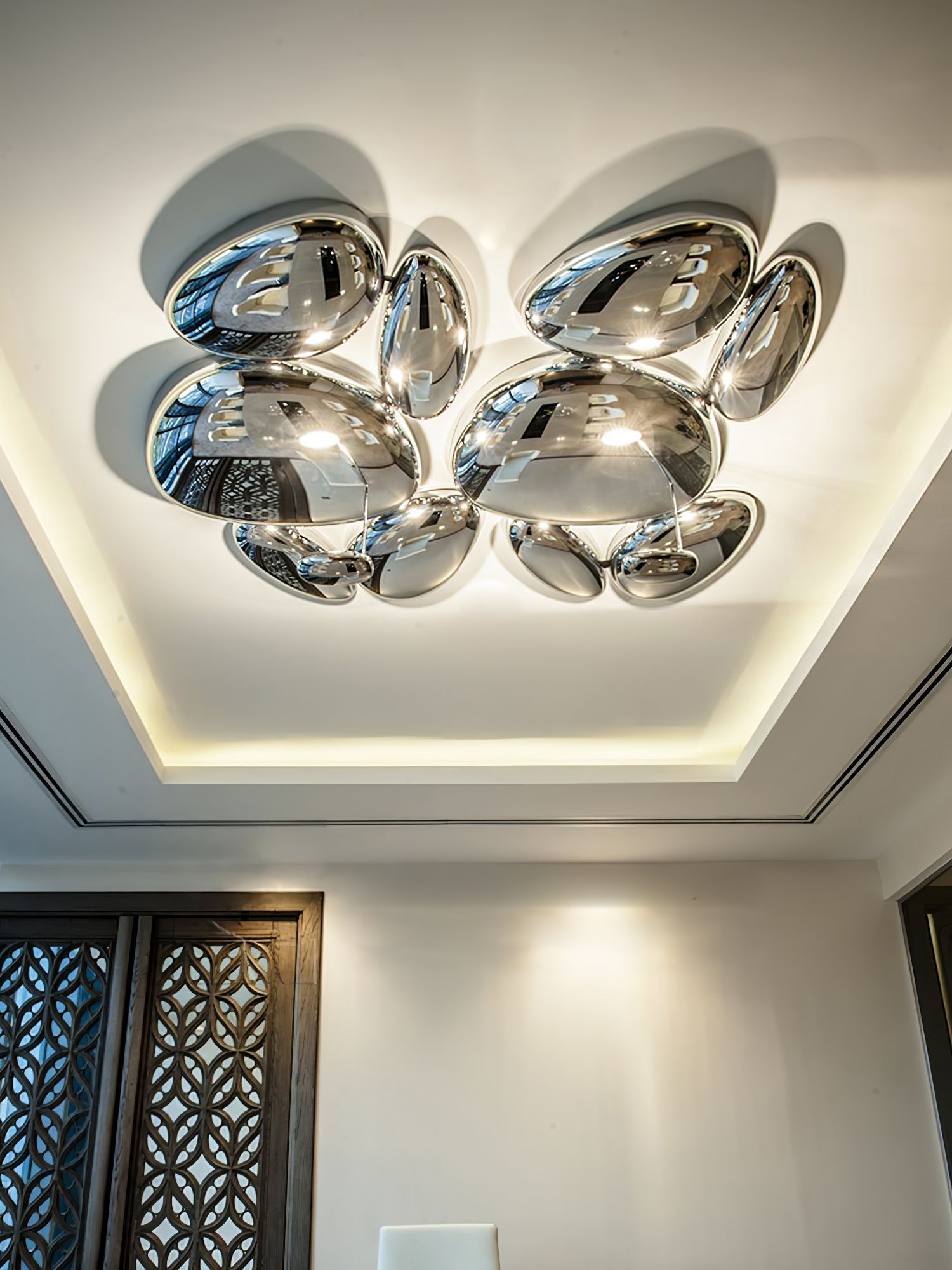 Solara Plafonnier Chrome Pebble Moderne - Neutralighting