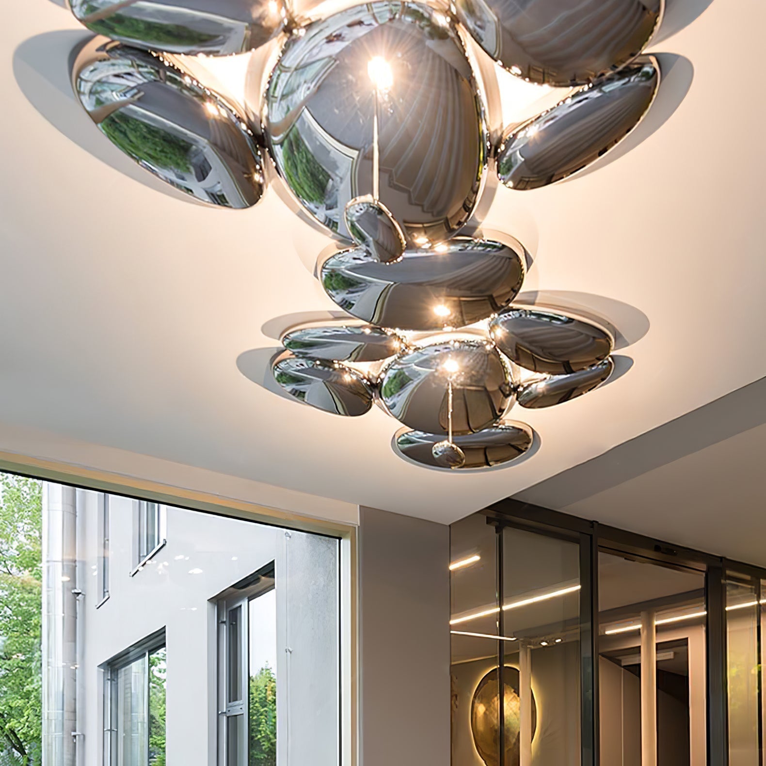 Solara Plafonnier Chrome Pebble Moderne - Neutralighting