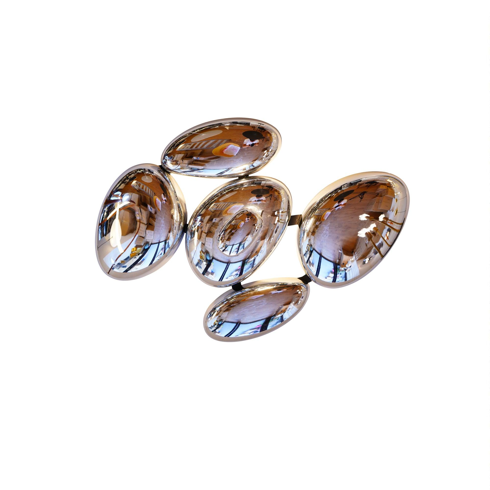 Solara Plafonnier Chrome Pebble Moderne - Neutralighting