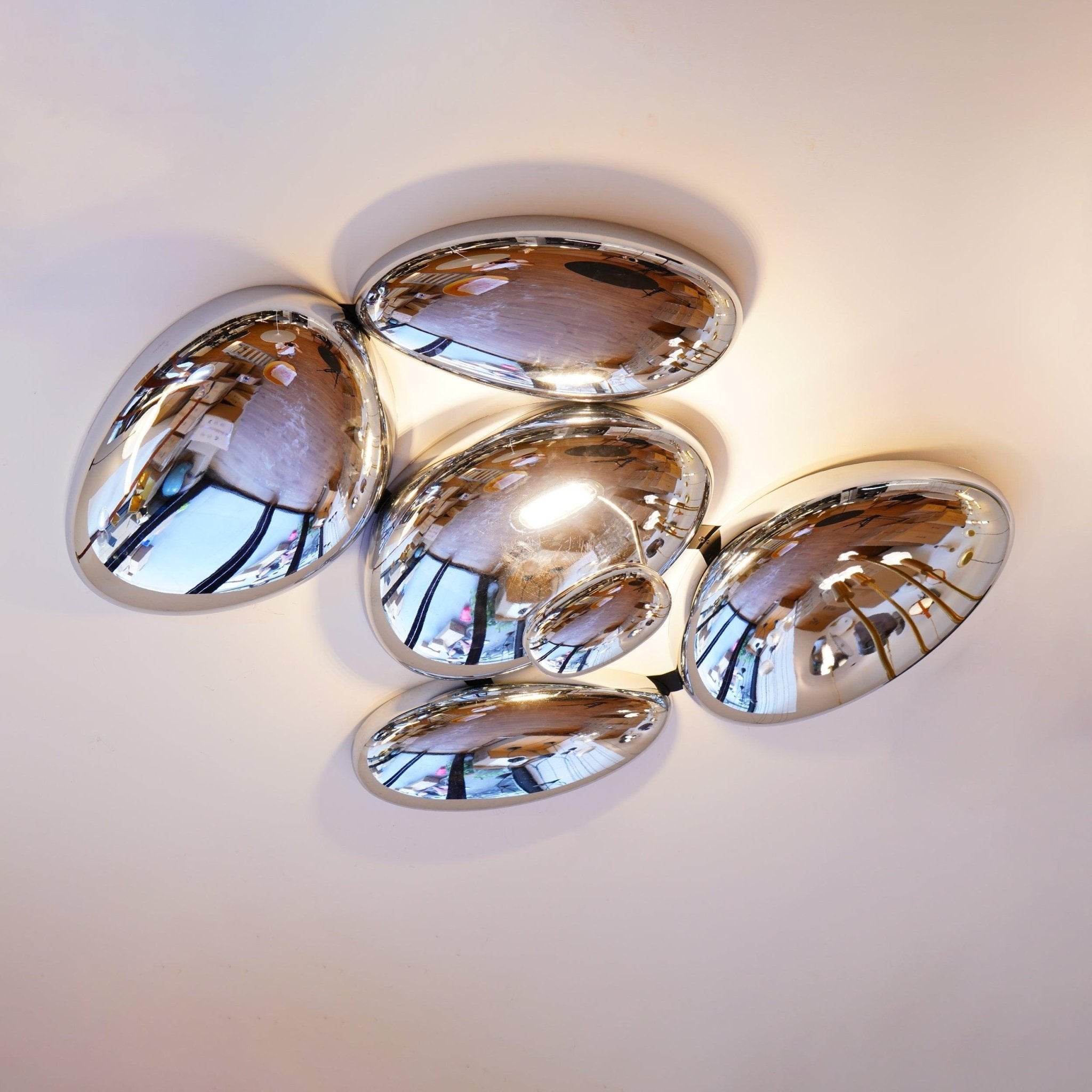 Solara Plafonnier Chrome Pebble Moderne - Neutralighting