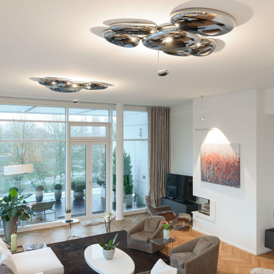 Solara Plafonnier Chrome Pebble Moderne - Neutralighting