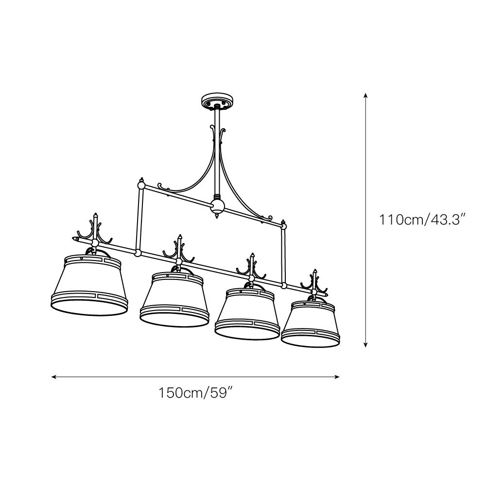 Ulphaion Vintage Industrial Brass Metal Chandelier - Lamp Copper