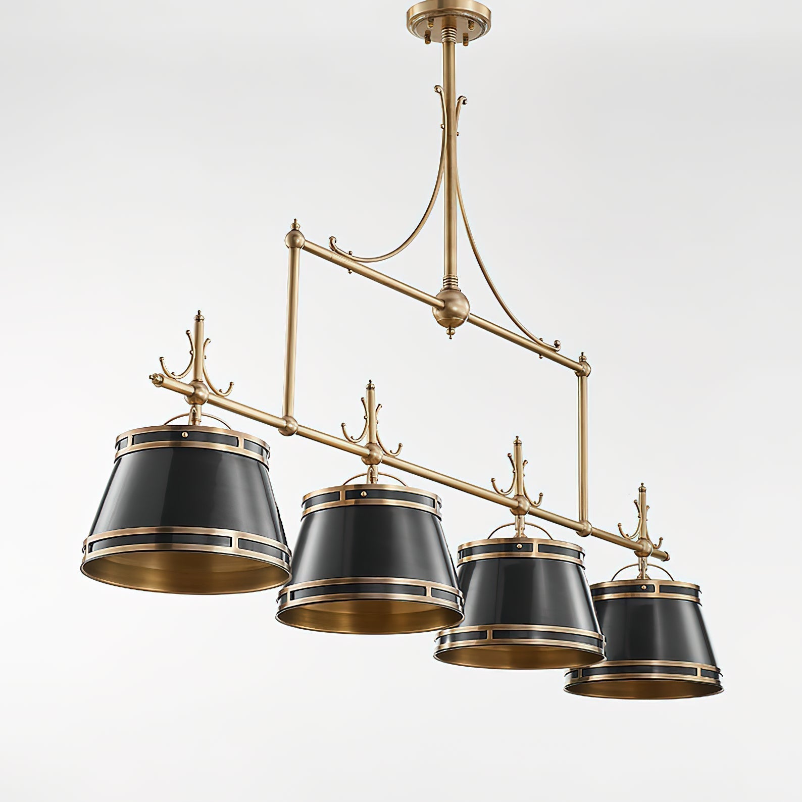 Ulphaion Vintage Industrial Brass Metal Chandelier - Lamp Copper