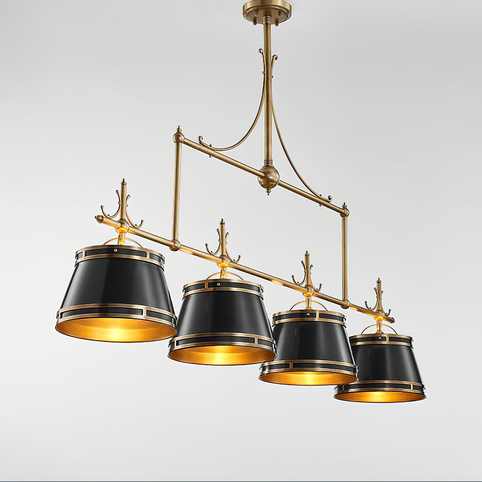 Ulphaion Vintage Industrial Brass Metal Chandelier - Lamp Copper