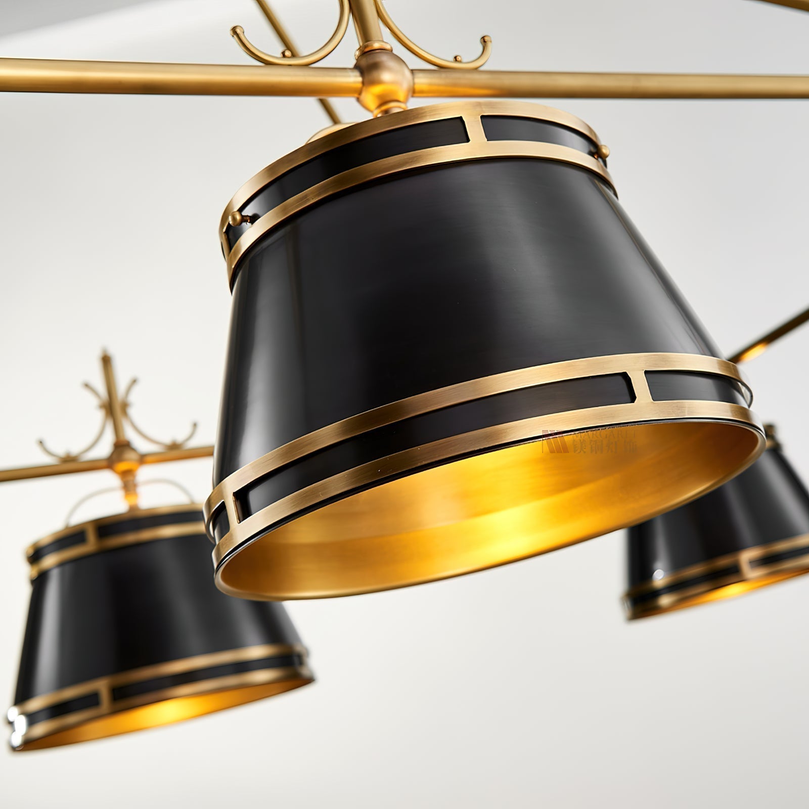 Ulphaion Vintage Industrial Brass Metal Chandelier - Lamp Copper