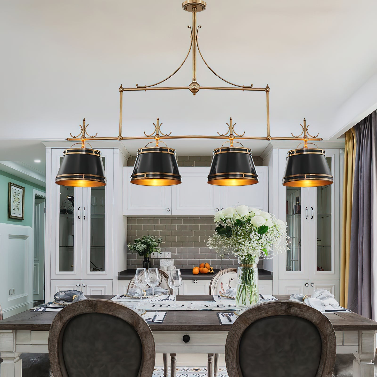 Ulphaion Vintage Industrial Brass Metal Chandelier - Lamp Copper