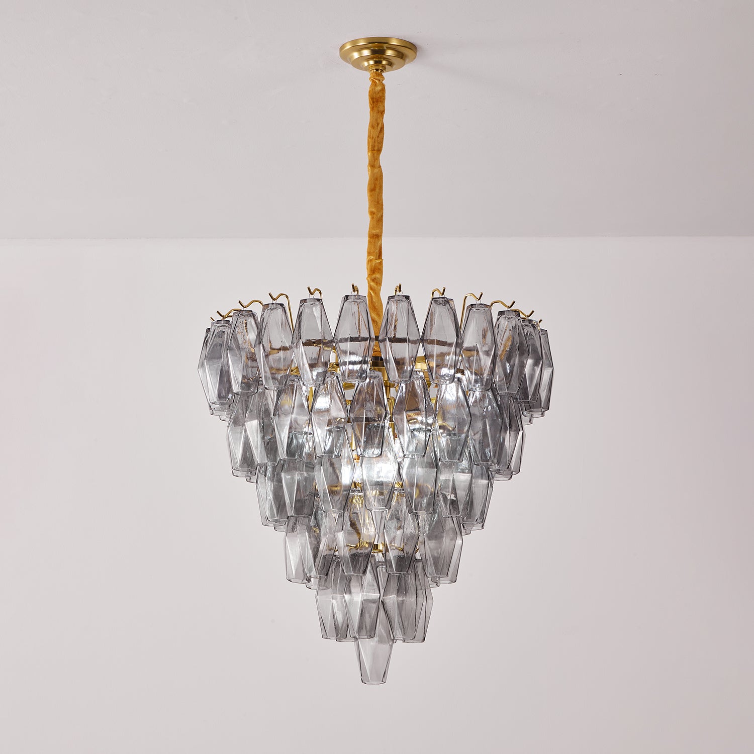 Aurora Lustre Fumée Gris Inversé Cristal Prisme - Neutralighting