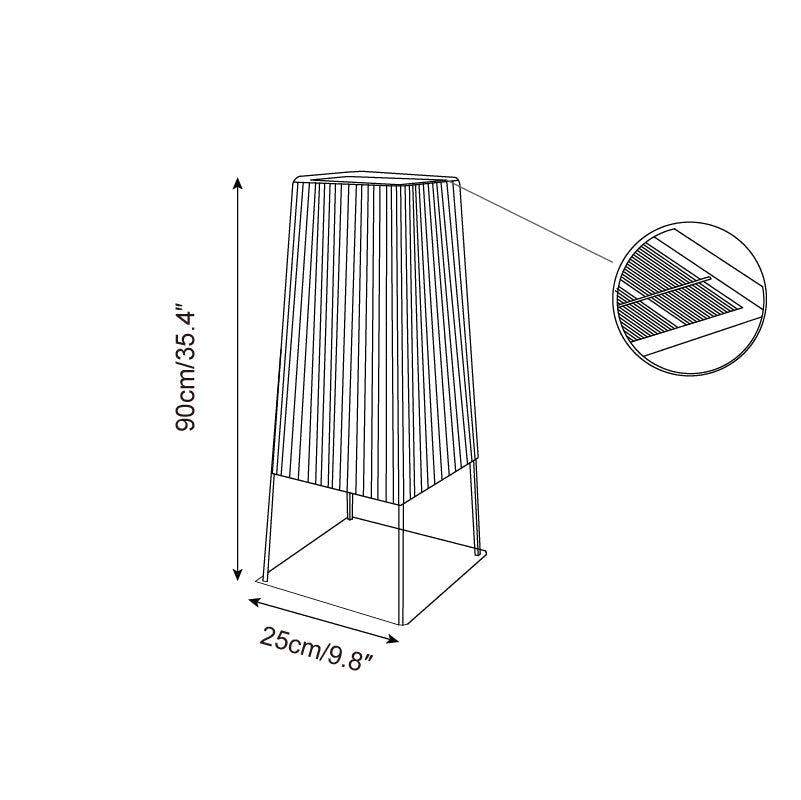 Solara Lampe de Poteau Extérieure à Lames Verticales - Neutralighting