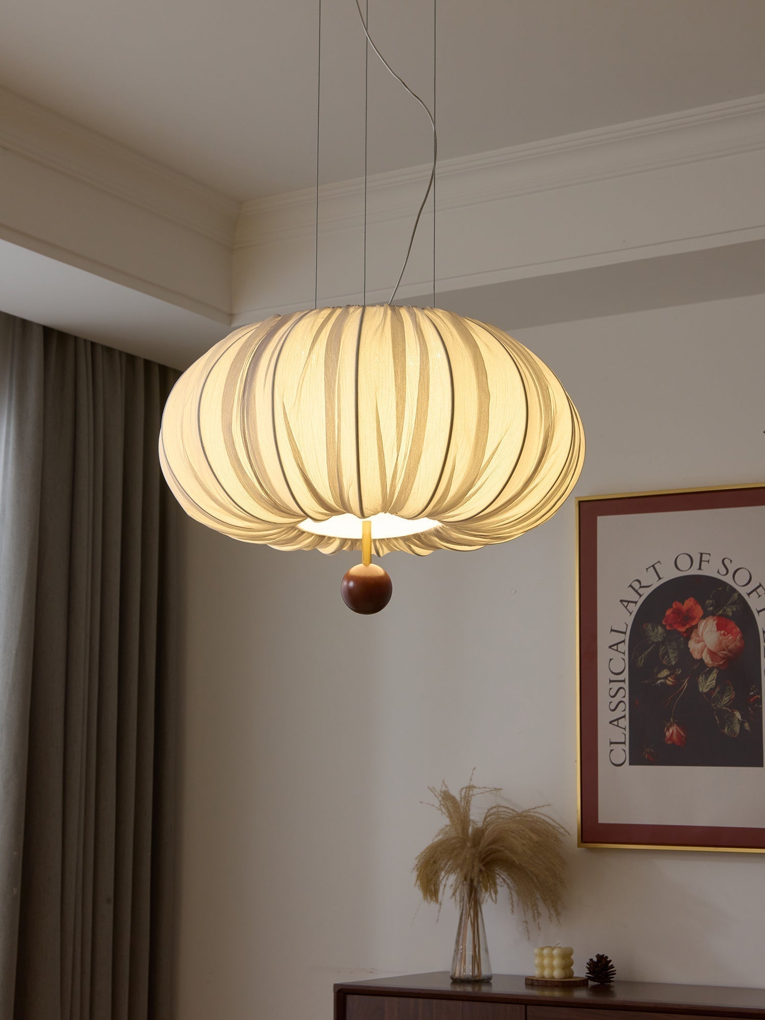 Vasilen Lampe Plafonnier Premium Art Nordic Ballon Bois Tissu - Neutralighting
