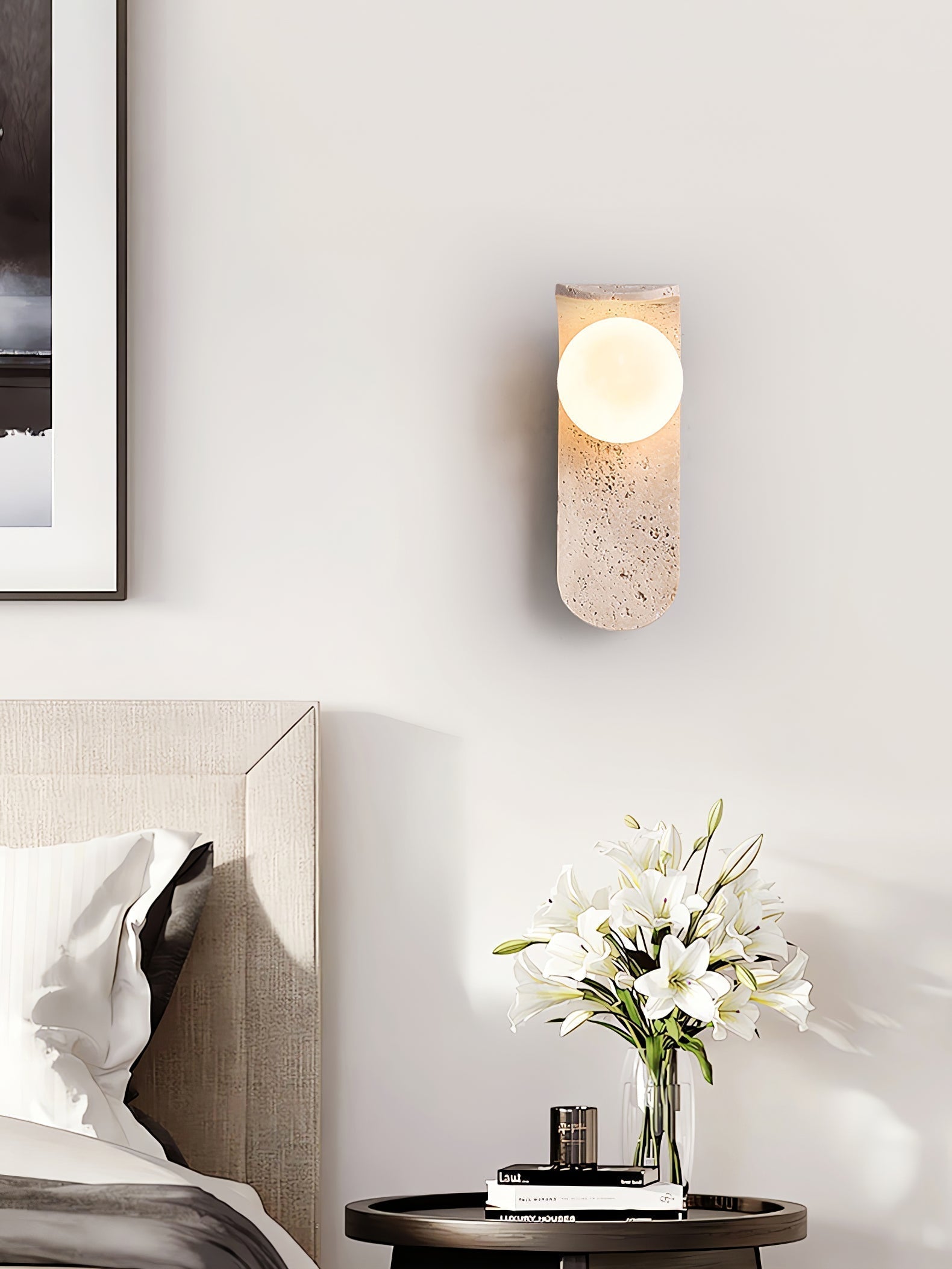 Cutalos Applique Murale Moderne en Travertin - Neutralighting